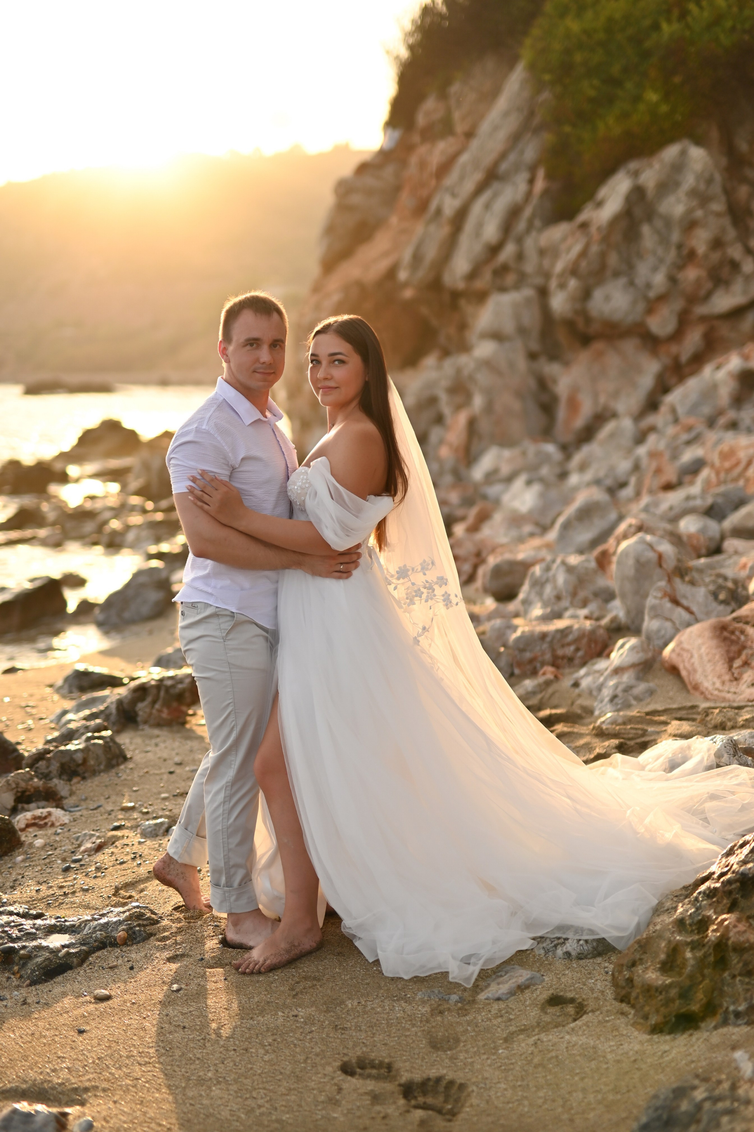 Свадебная съемка на пляже Клеопатра. Photographer in Alanya, Side, Manavgat. Türkiye