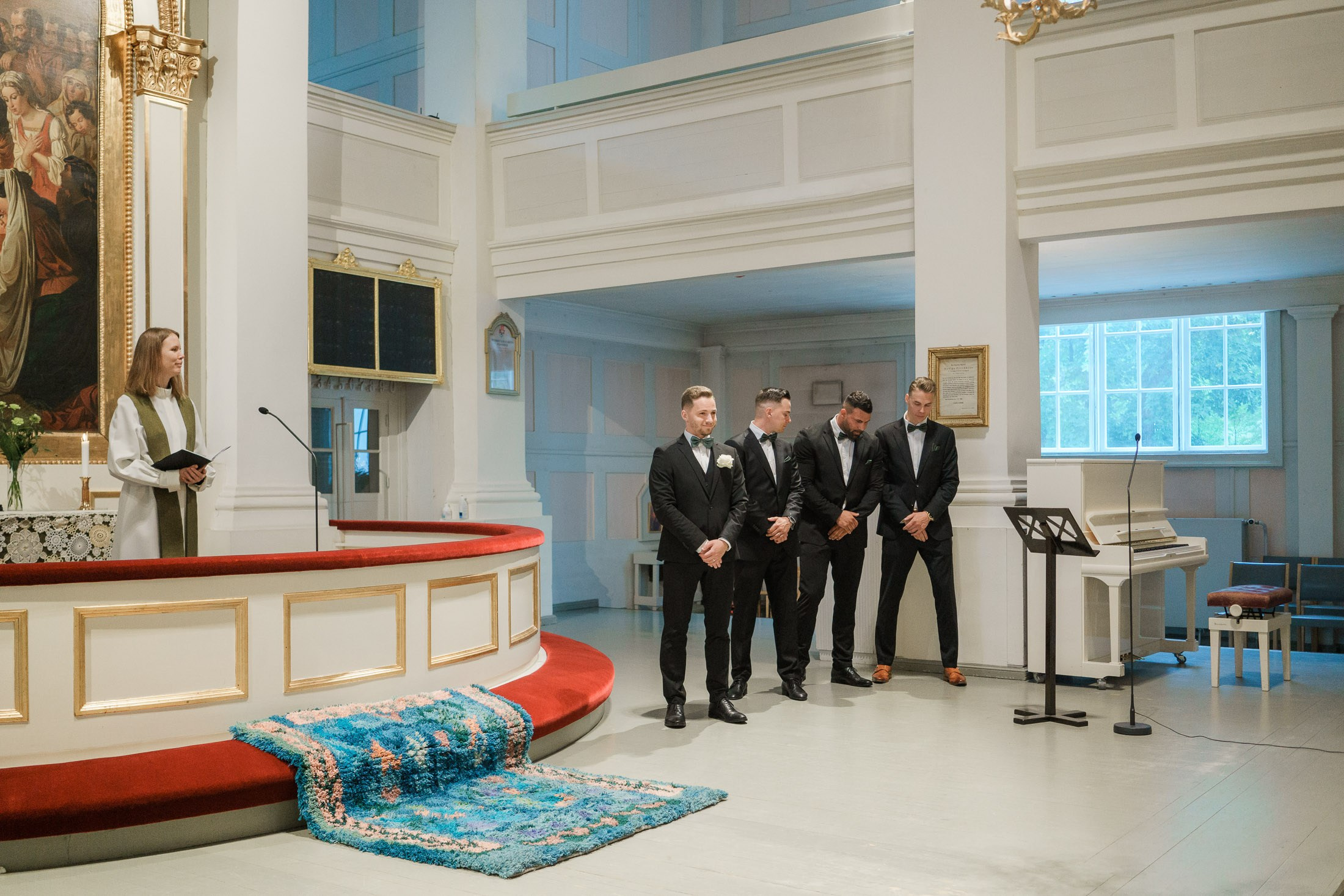 Hääkuvaus Klaus K, Rake-sali ja Helsingin vanha kirkko