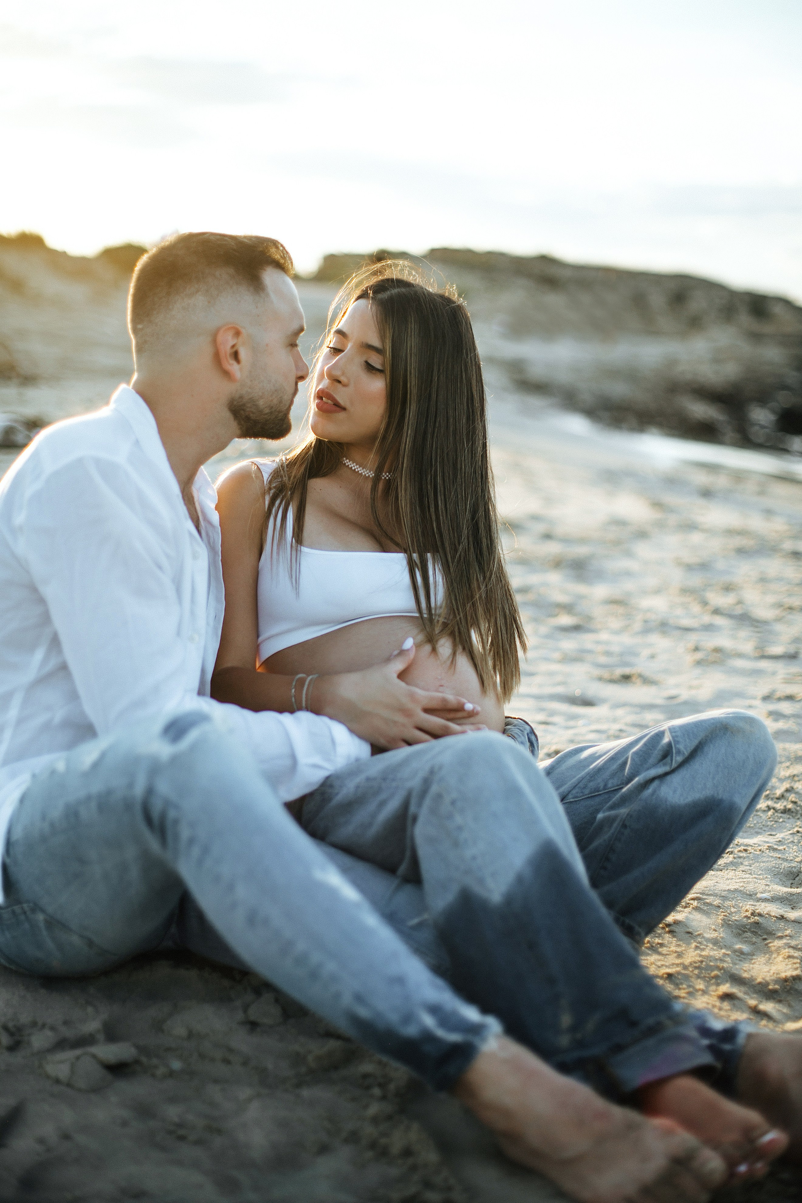 Yael & Gal Nahsholim beach. Family photographer in Israel