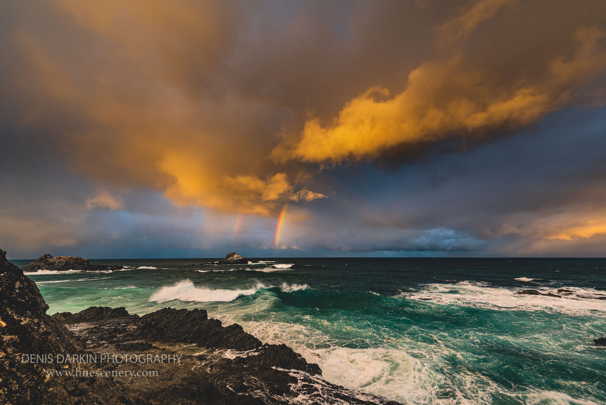 A rainbow bridging the sky and the ocean. Broken Head, vicinity of Byron Bay, NSW.