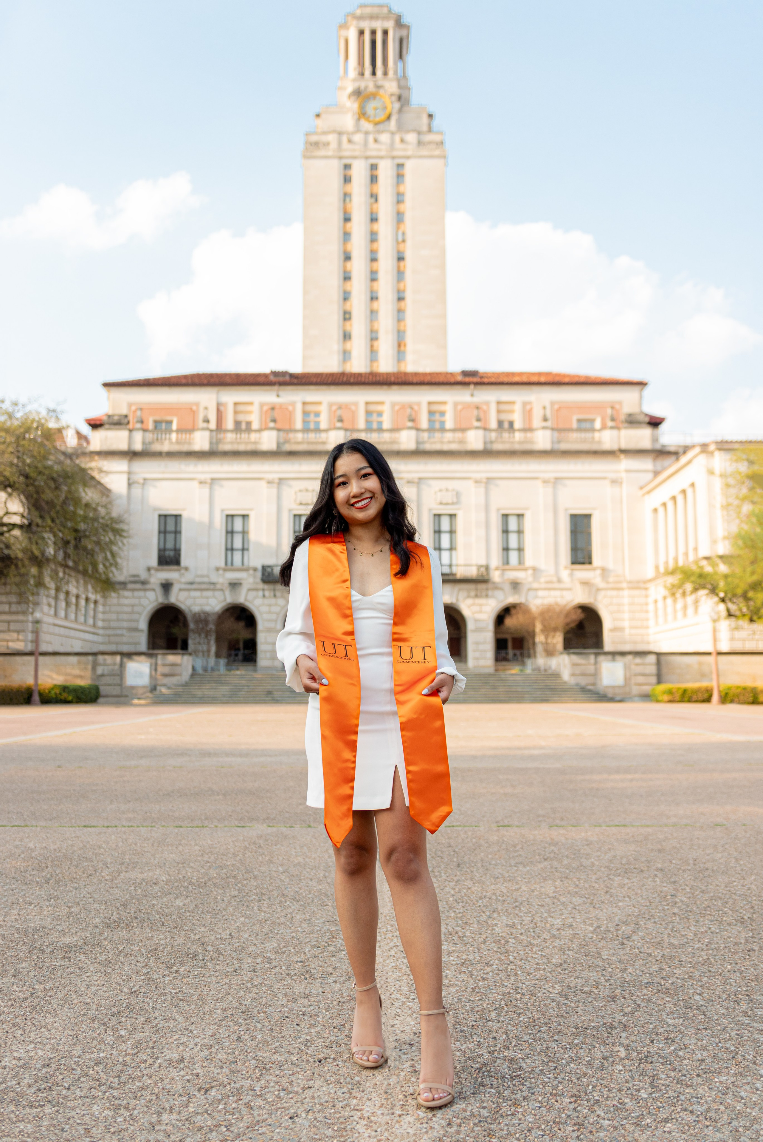 Chanmye’s senior photoshoot at the University of Texas in Austin