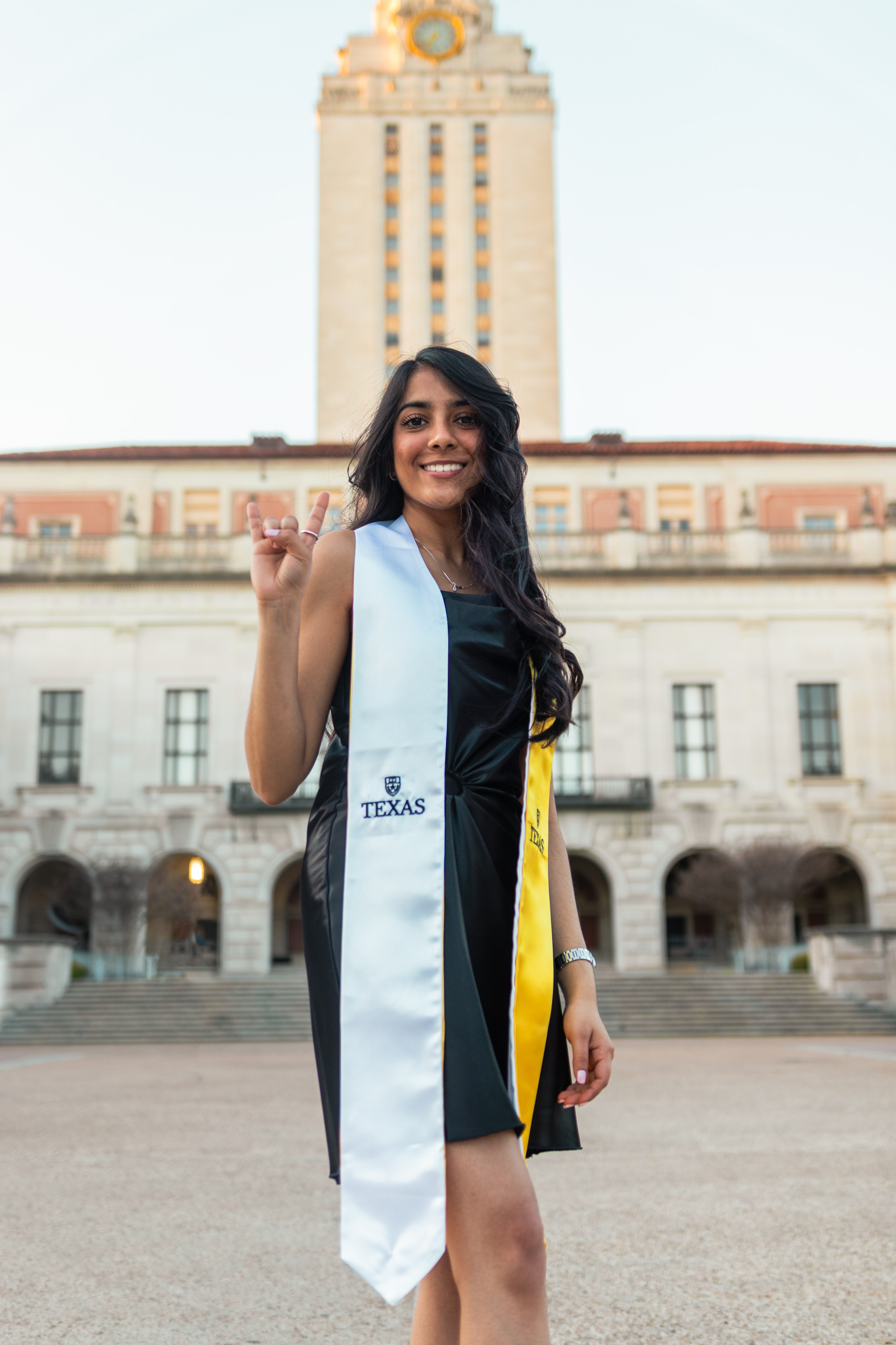 Payal’s graduation photoshoot at the University of Texas Austin