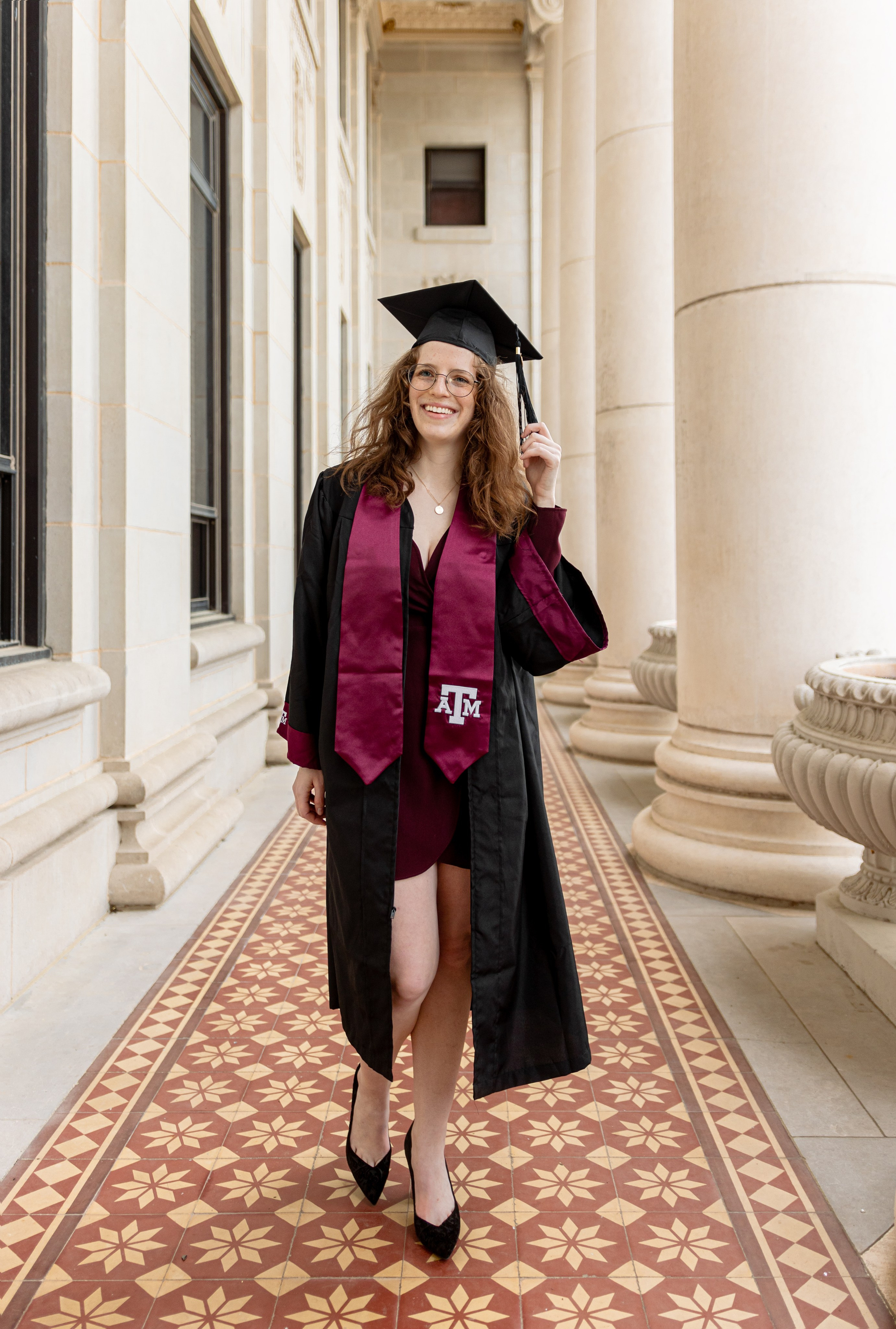 Miranda’s graduation photoshoot at Texas A&M University