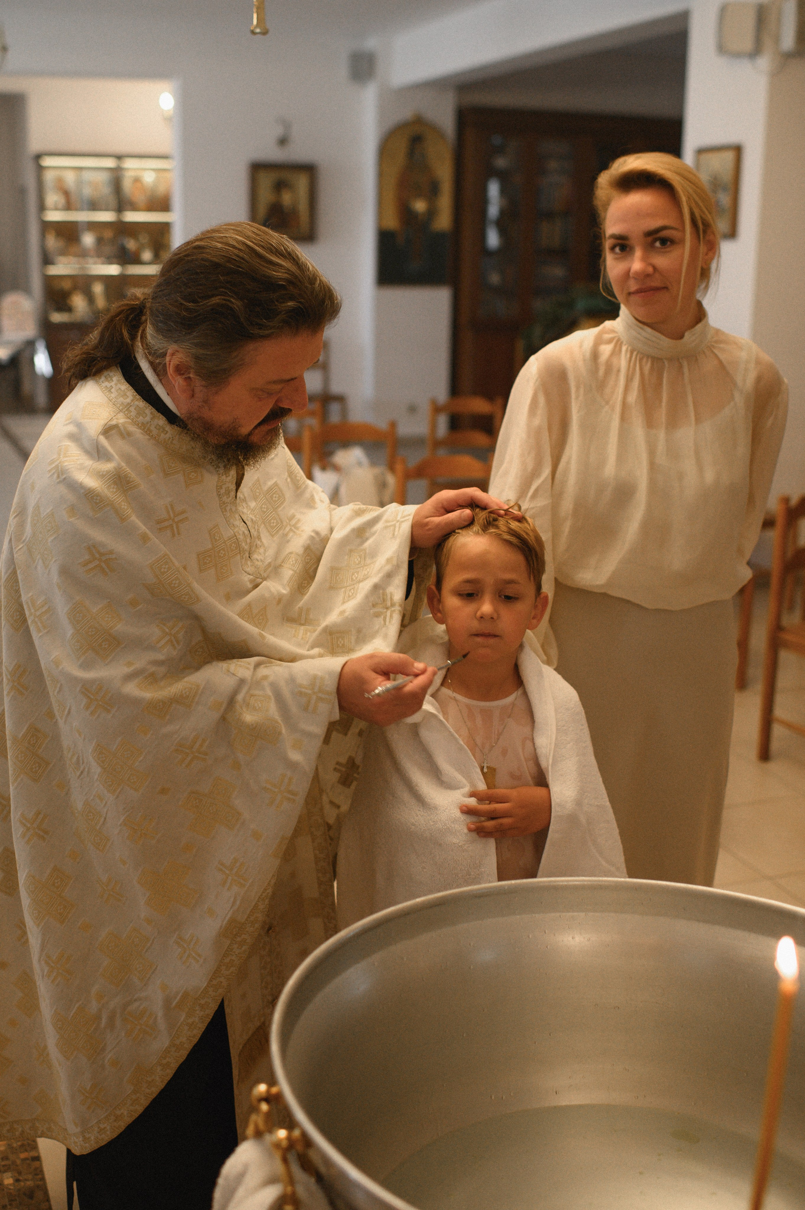 Baptism Mihail. Family, children, portrait, and event photography in Thessaloniki