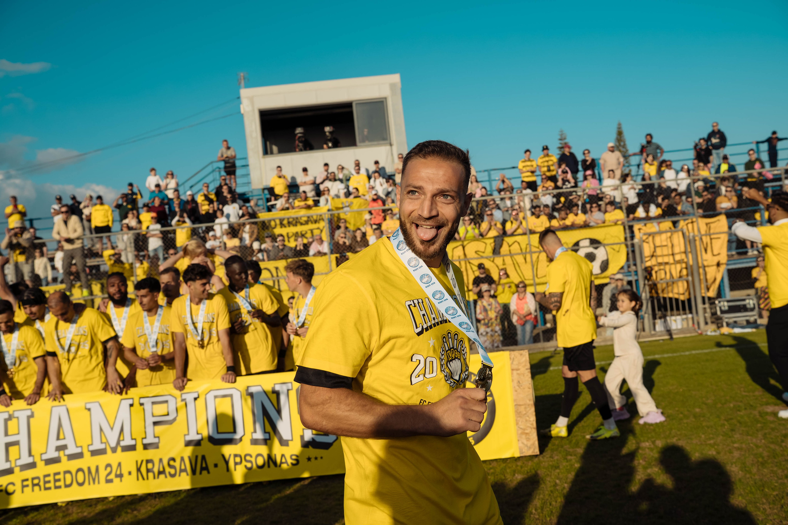 Football. Photographer in Cyprus