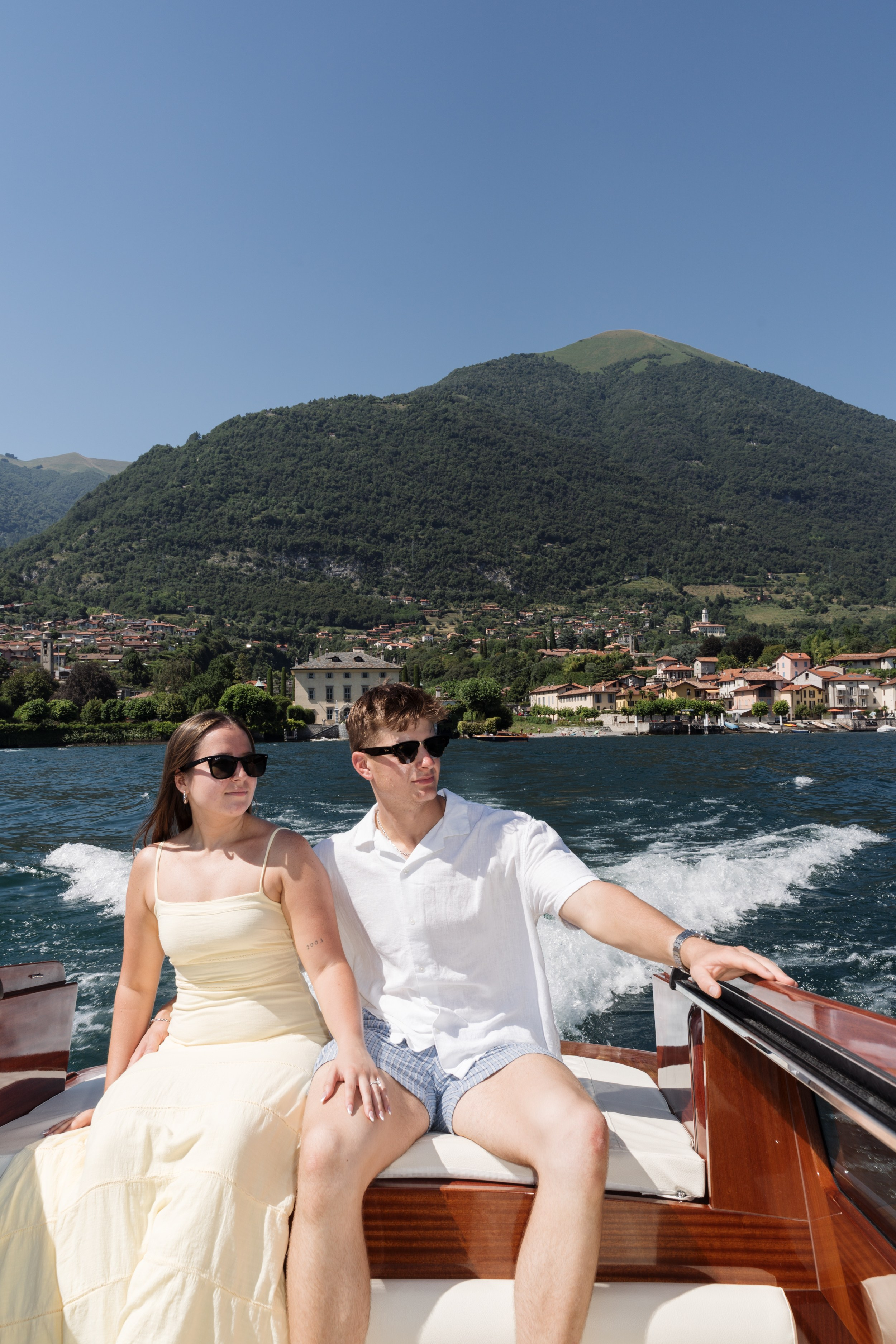Boat Proposal in Lake Como. Lake Como Proposal Photographer | Surprise Proposals & Engagements