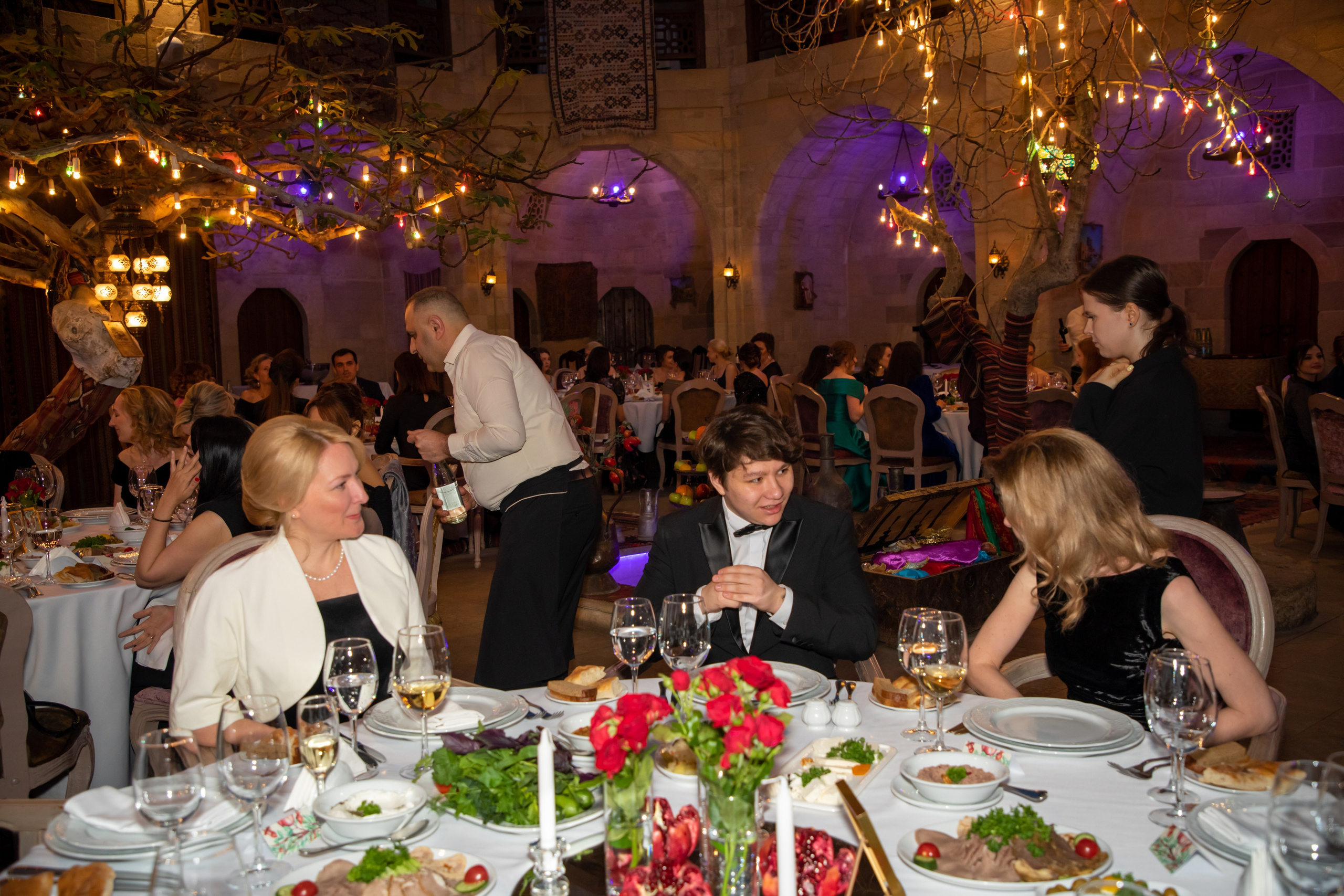 Gala-Dinner with the French Countess, the main etiquette expert Marie de Tilly. Baku Photographer