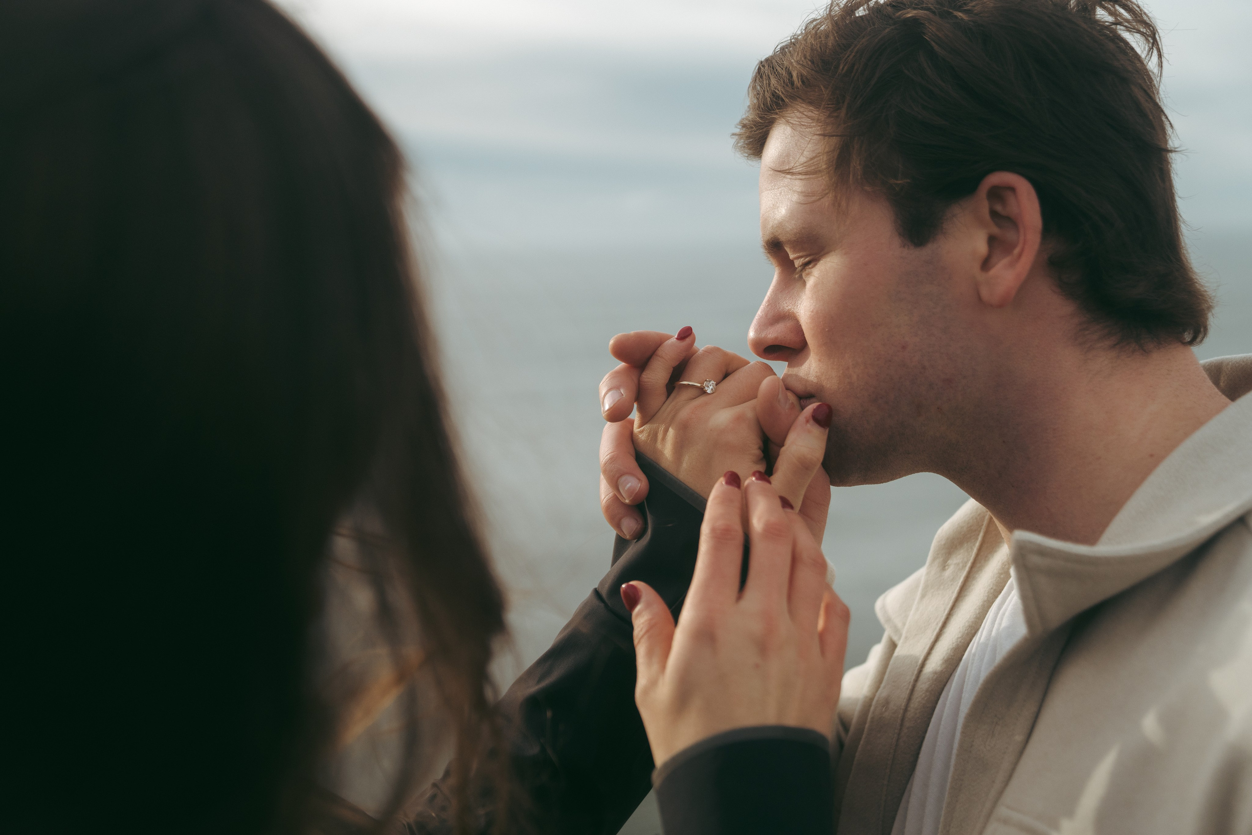 Proposal at Cliffs Moher. Wedding and family photographer Ireland