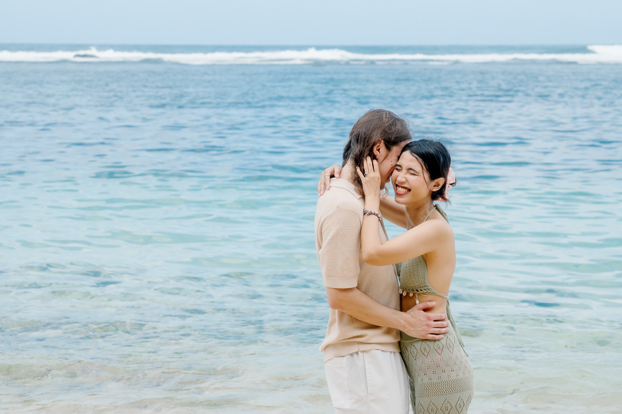 Marriage Proposal in Beach. Female Photographer in Bali
