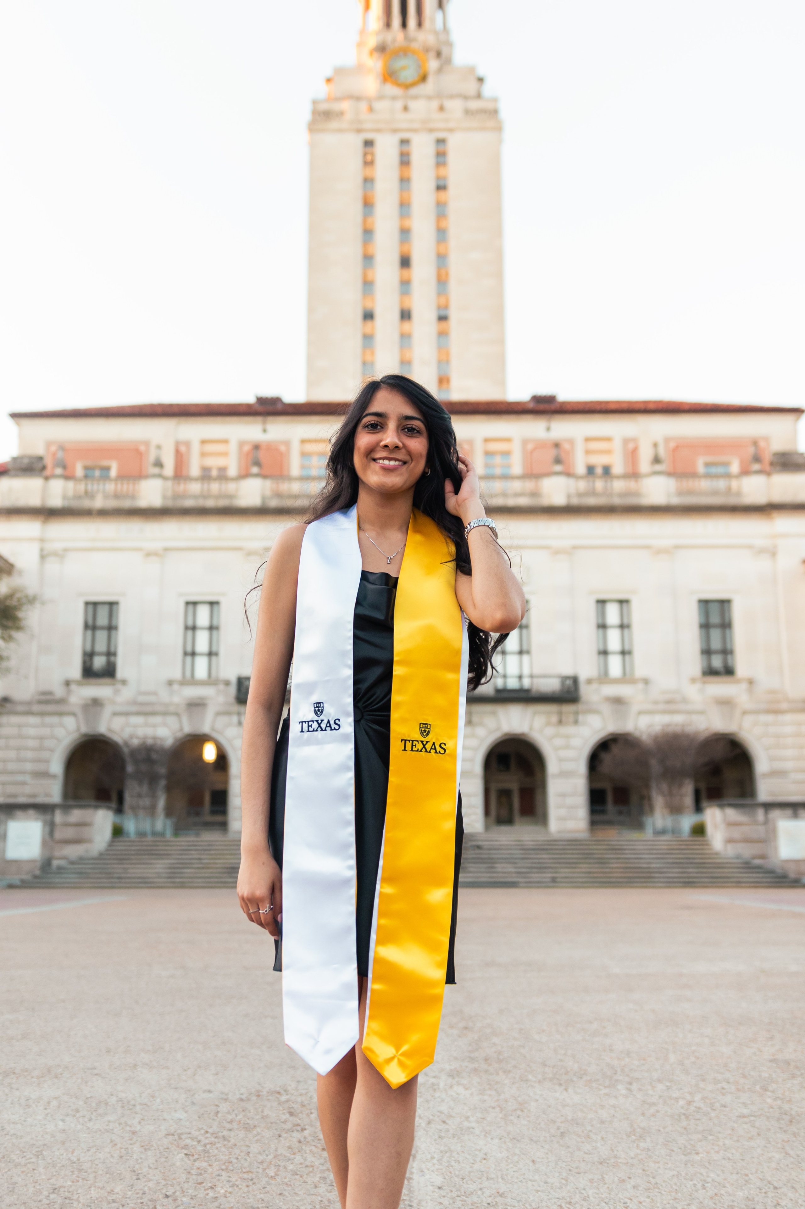 Payal’s graduation photoshoot at the University of Texas Austin
