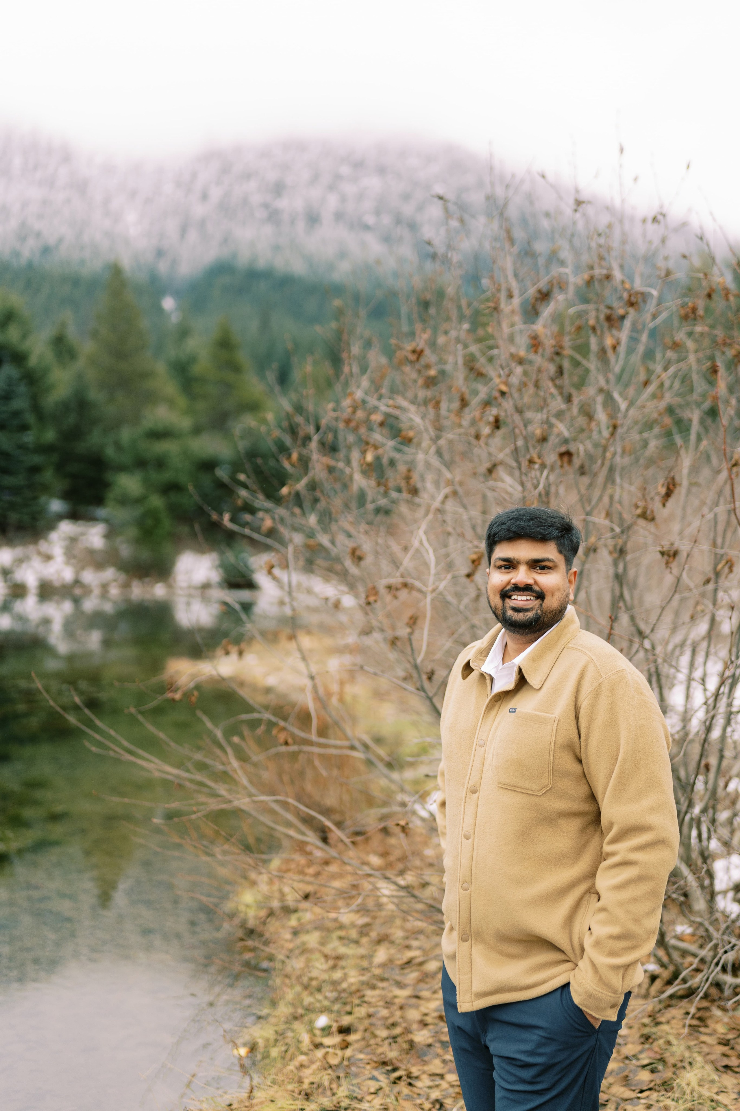 Engagement photoshoot. Date & TJ. Gold Creek Pond. December 2024. EVAN ARISTOV WEDDING PHOTOGRAPHY — Seattle Wedding Photographer
