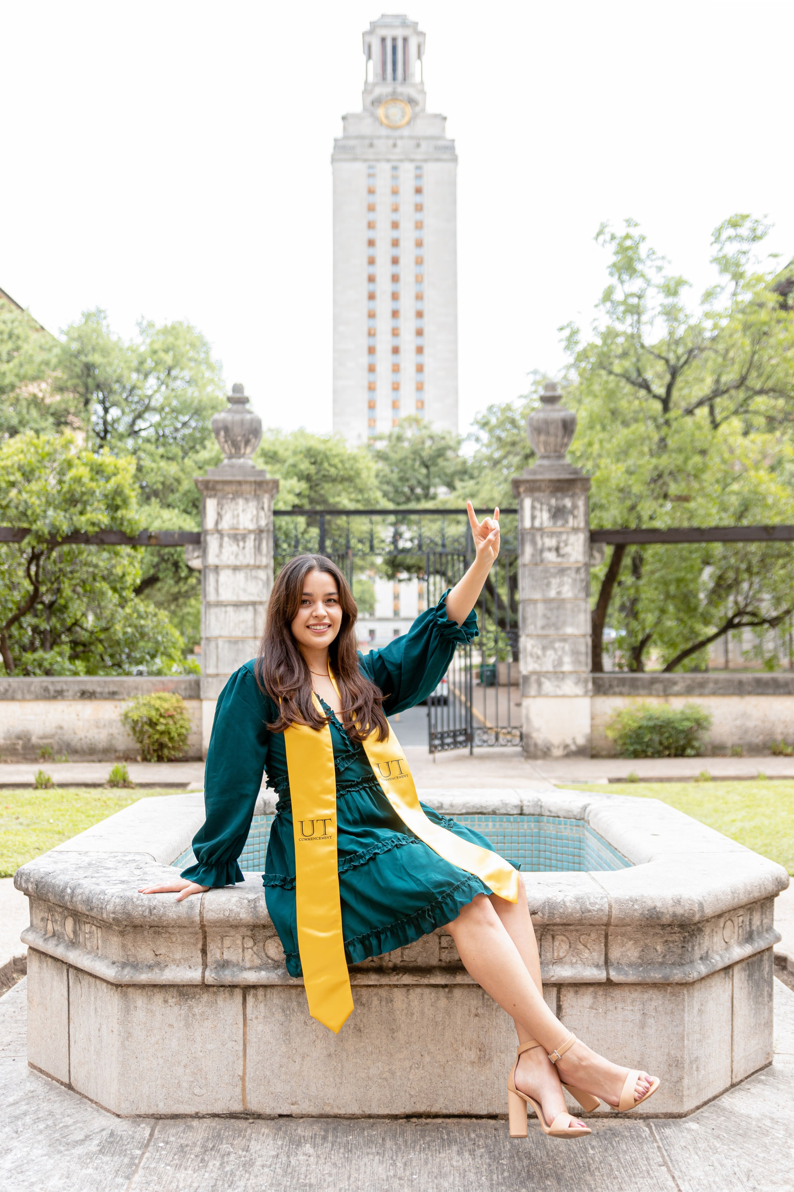 Monica’s graduation photoshoot at the University of Texas Austin