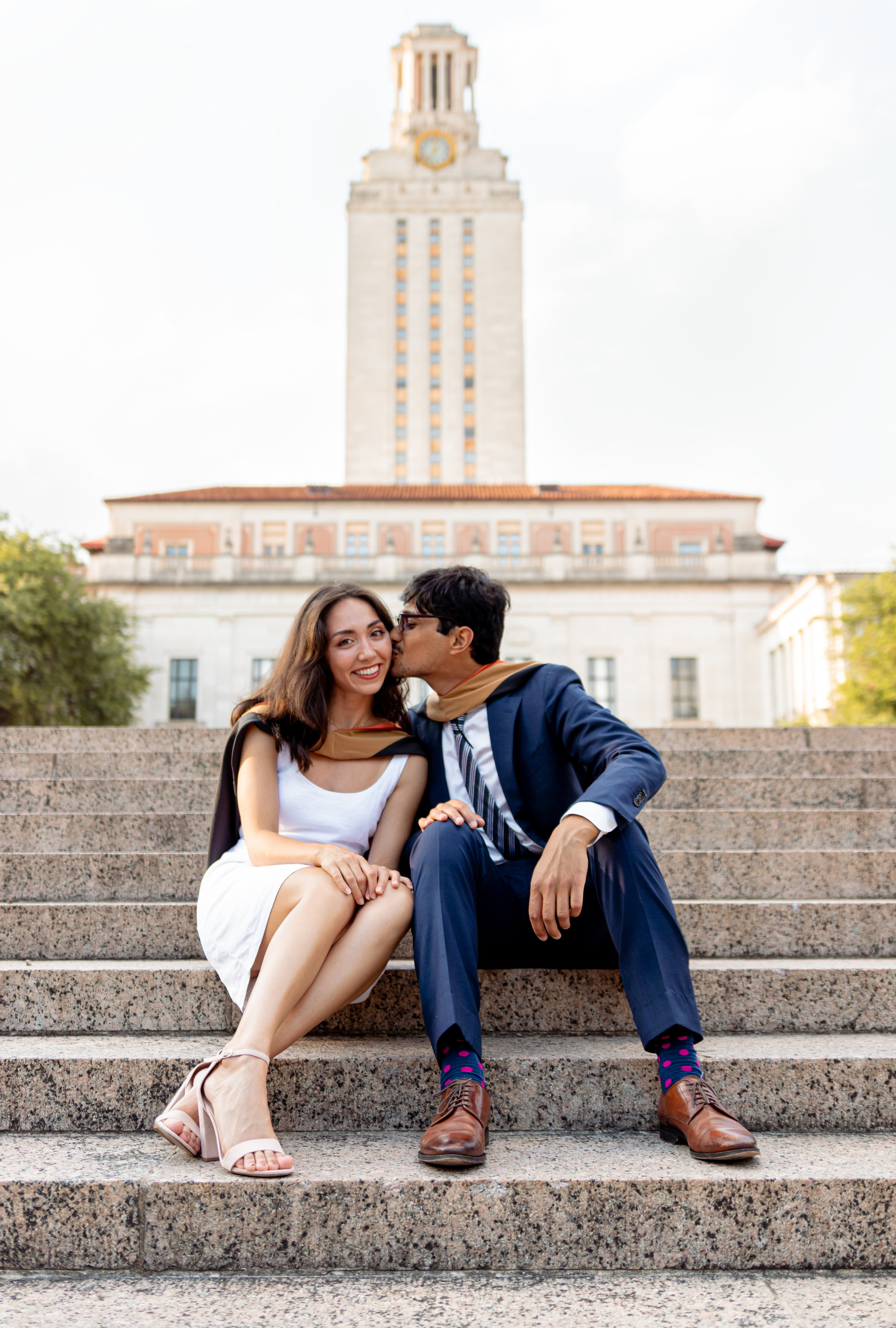 Samir's graduation photoshoot at the University of Texas Austin