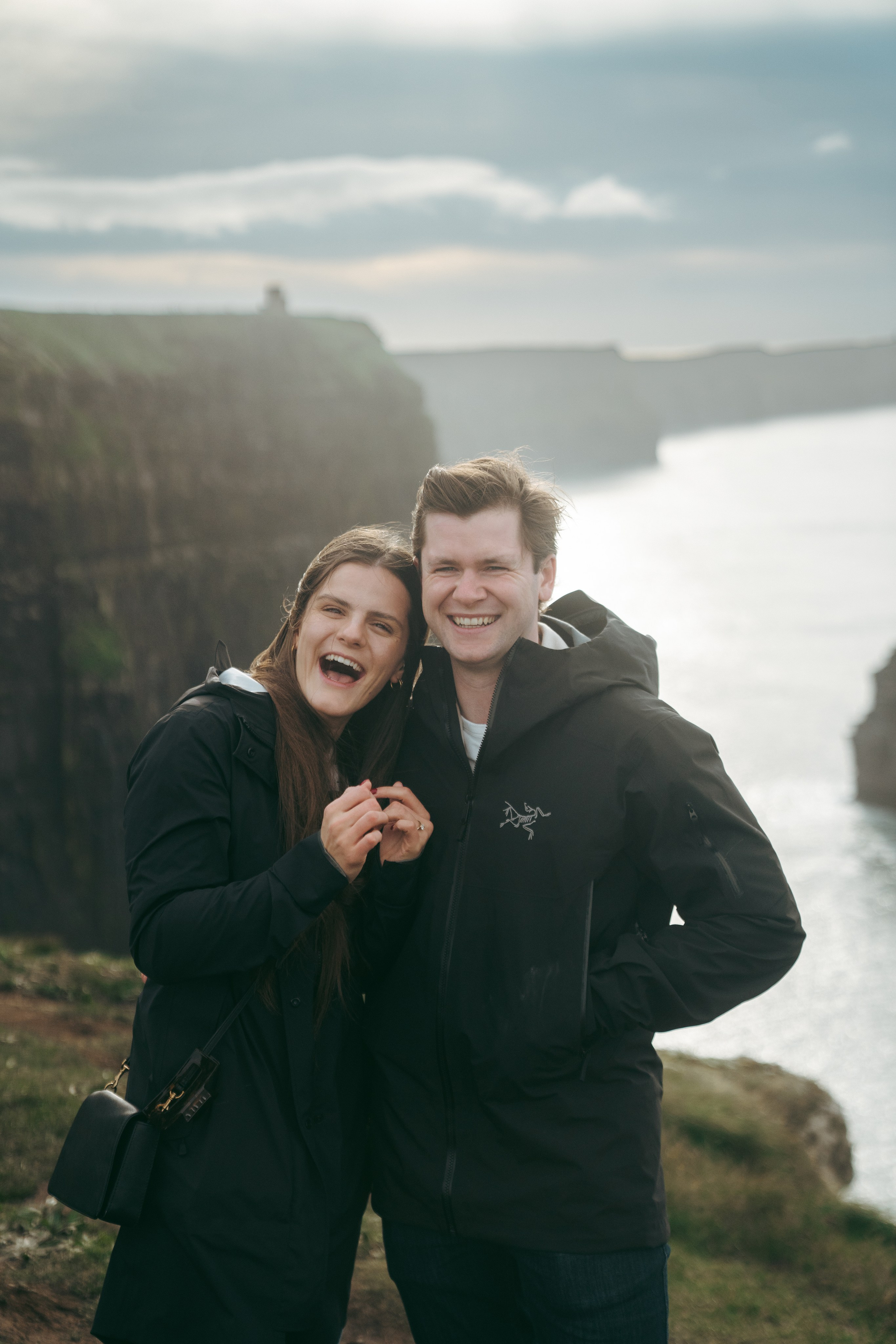 Proposal at Cliffs Moher. Wedding and family photographer Ireland