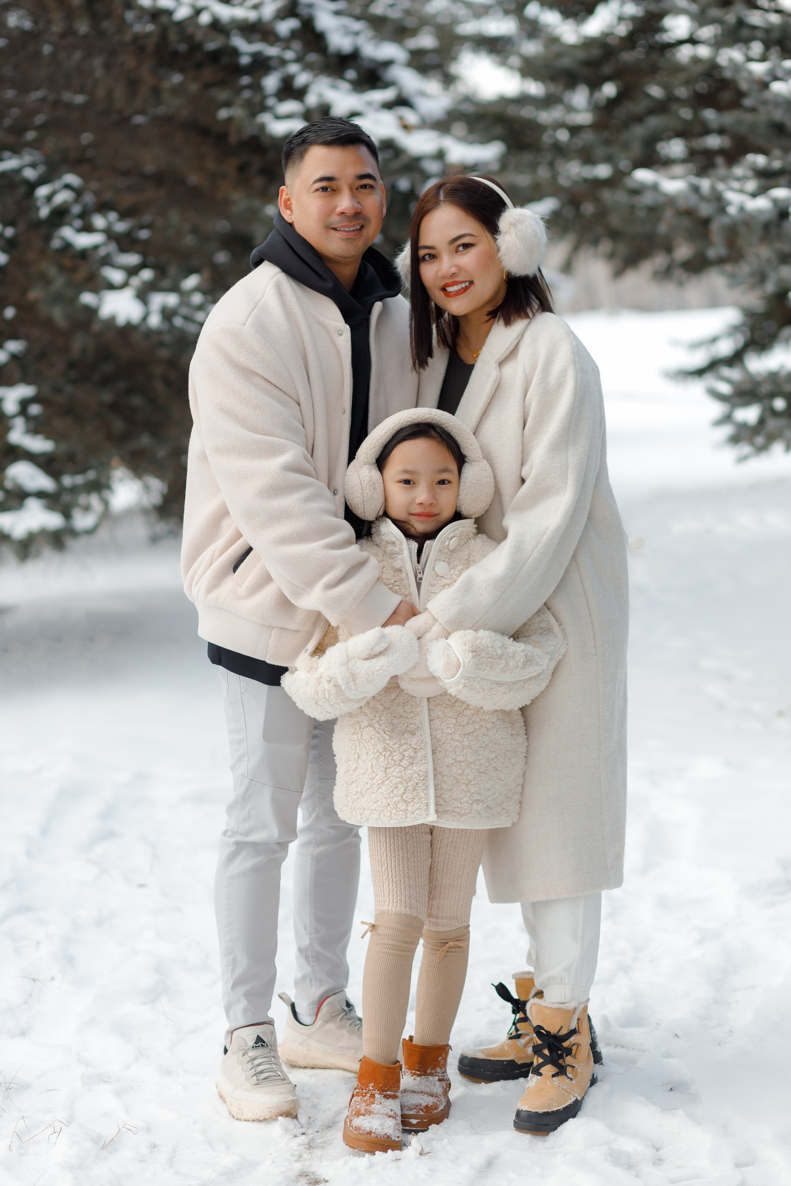 Family winter story. Home