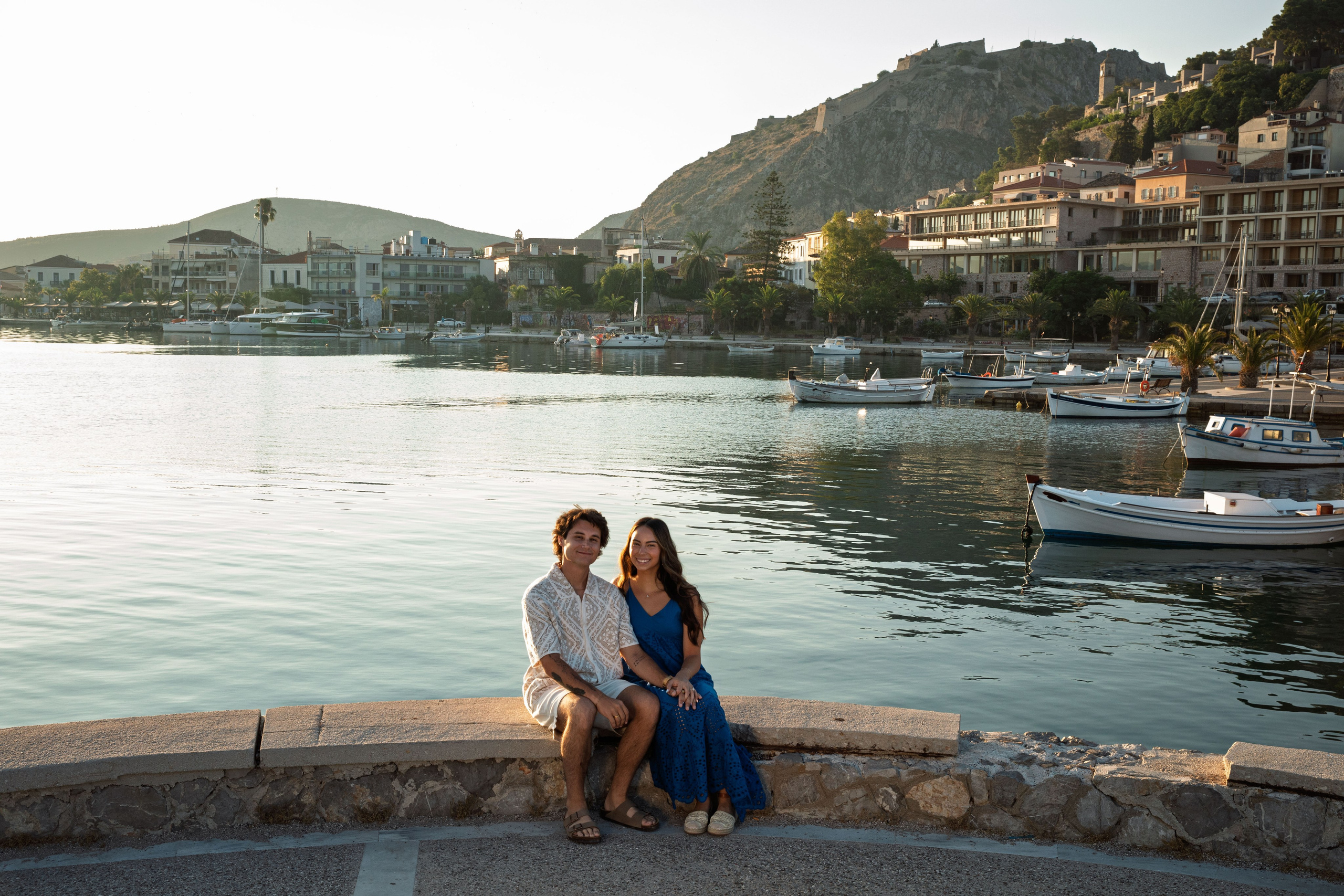 Evan & Sofia (USA). Photographer Anya Khasapi. Nafplio, Greece