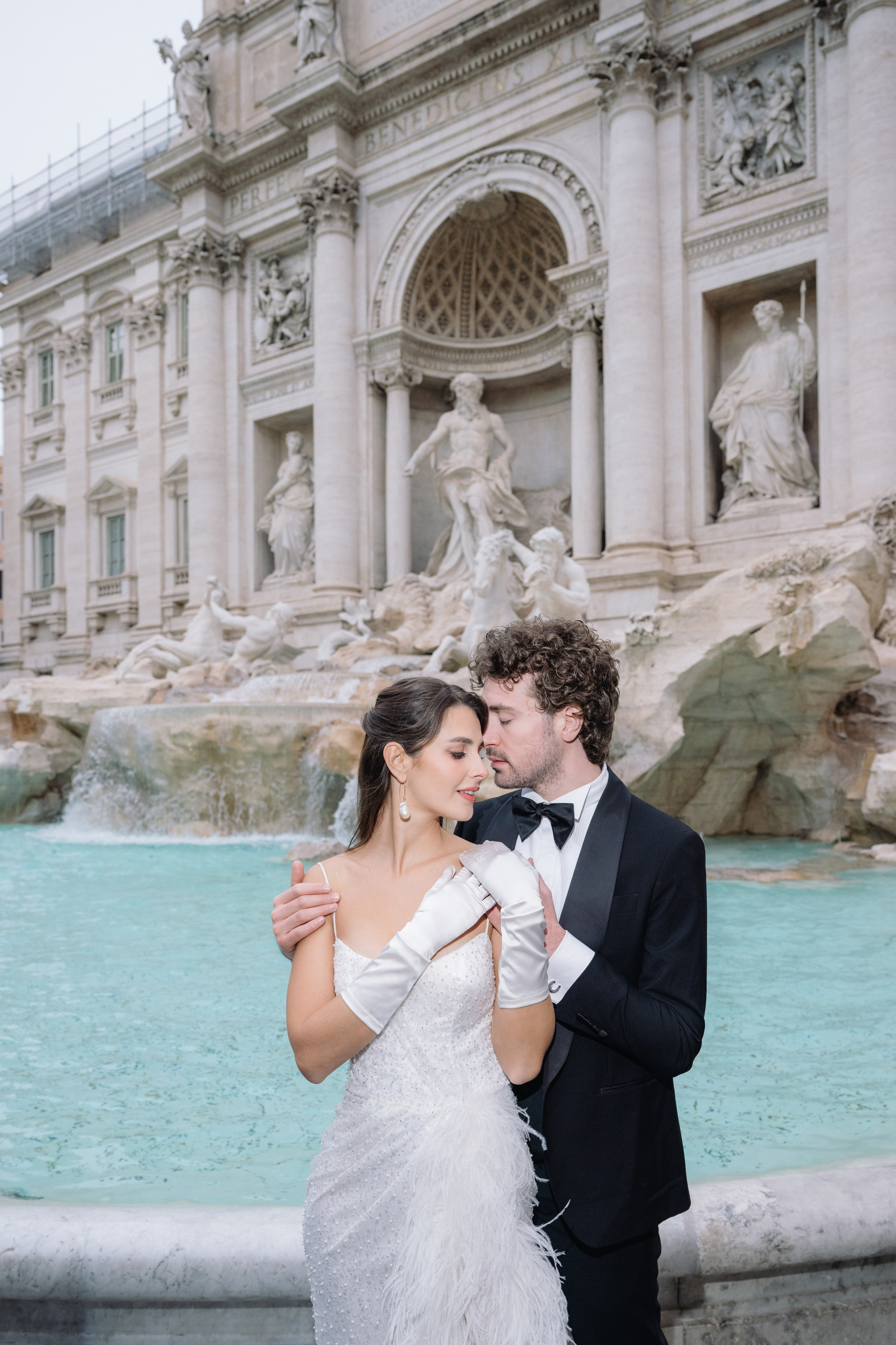A Romantic Sunrise Elopement in Rome — Rain, Vespa & Love