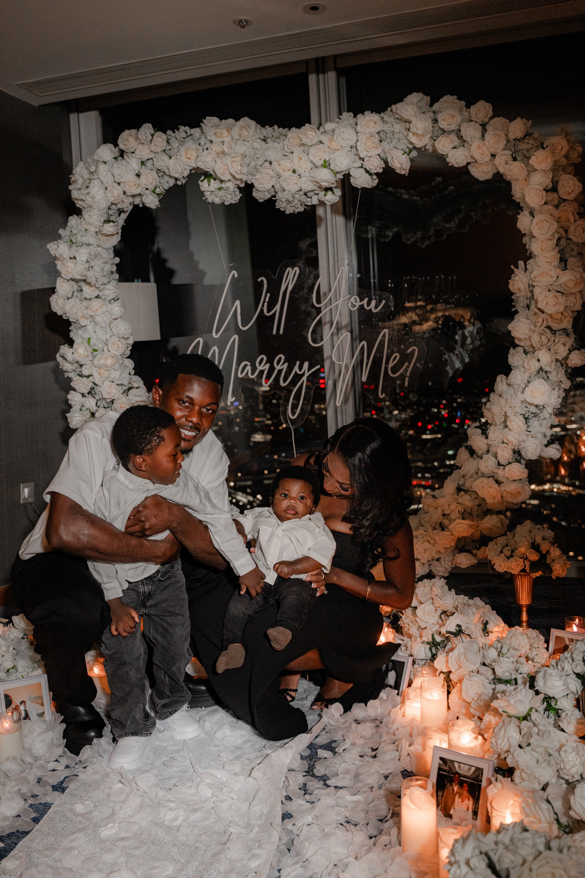 The proposal in The Shard. Tonya Kyrylenko photographer in London