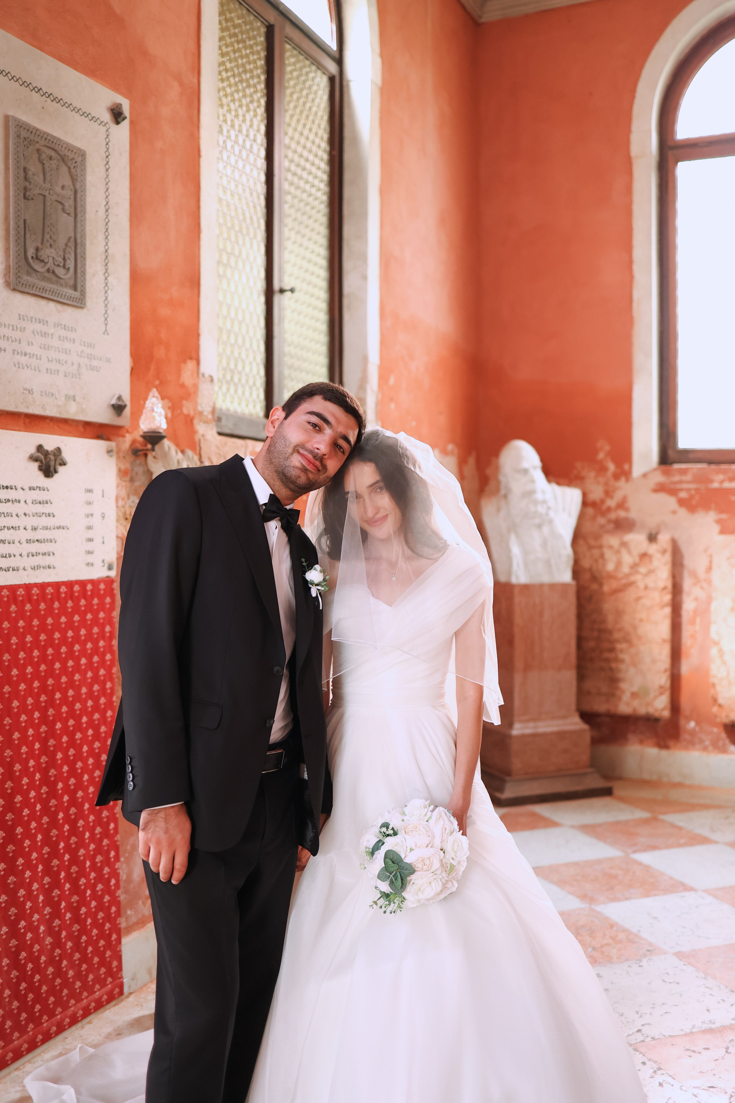 Their wedding ceremony took place in San Lazzaro degli Armeni Island at the San Lazarus Church