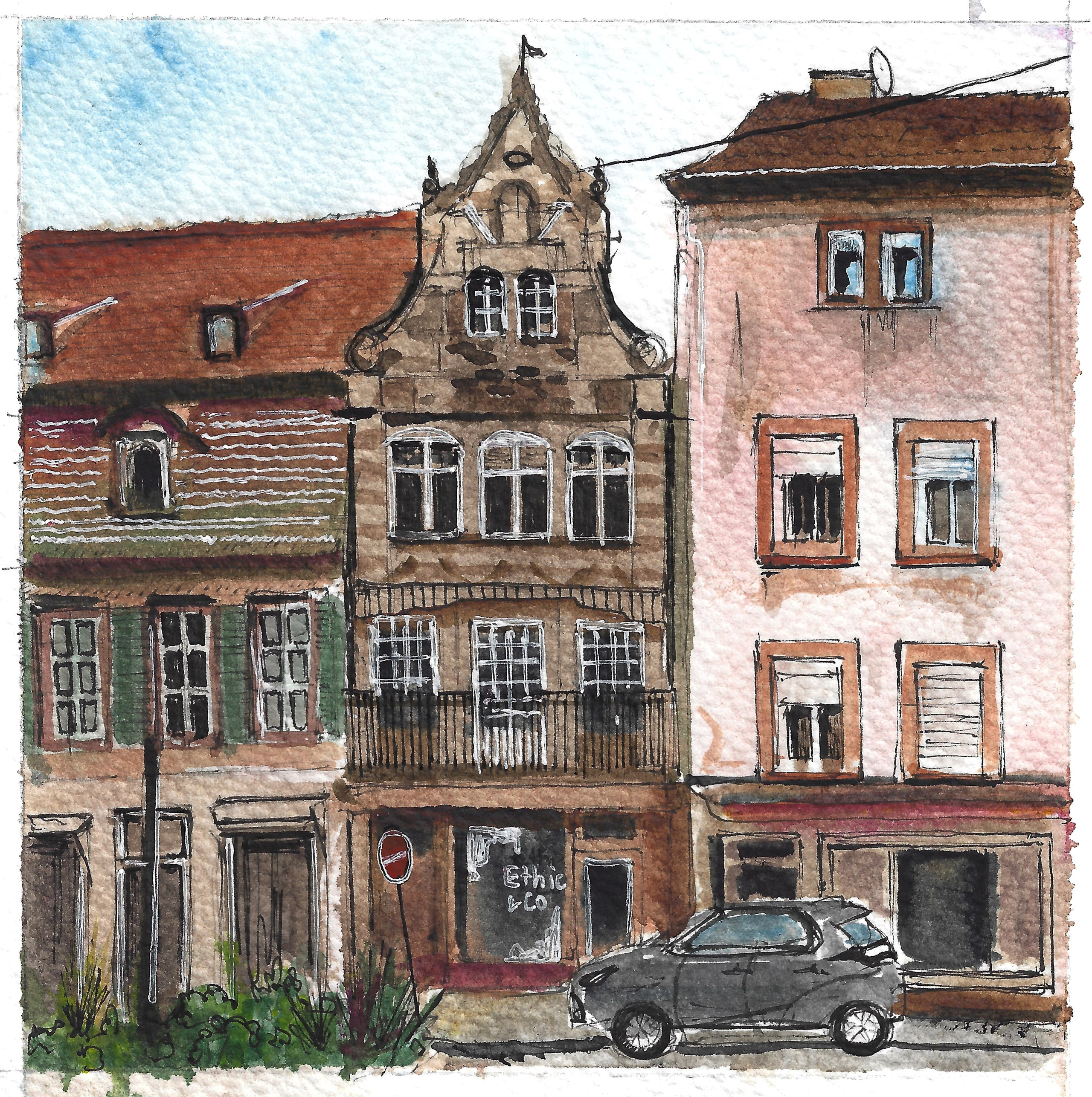 Urban views. Angelina Sorokopud. Artist in Strasbourg