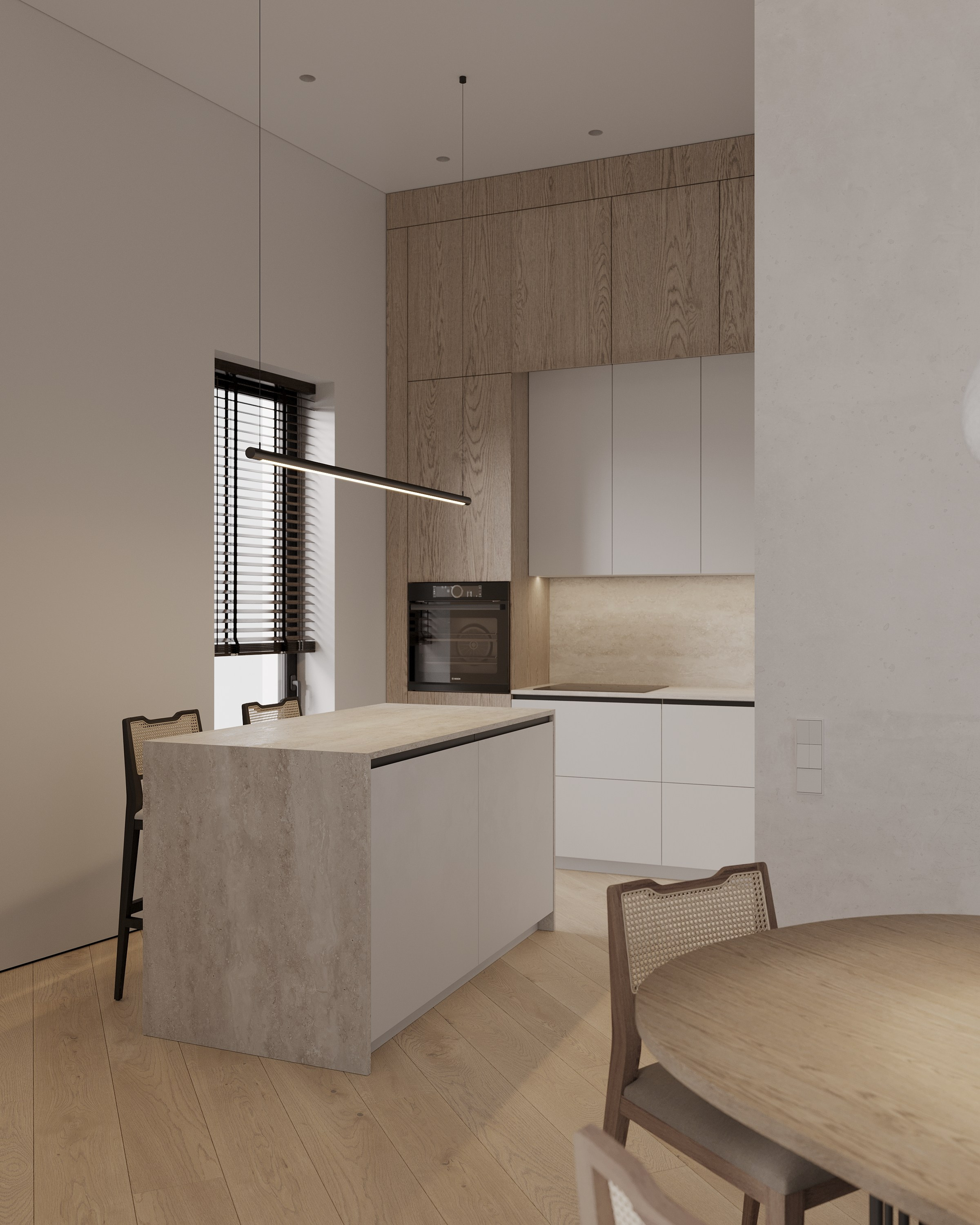 Wooden minimalizm. Simple Archs — high quality visualizations for your interior projects