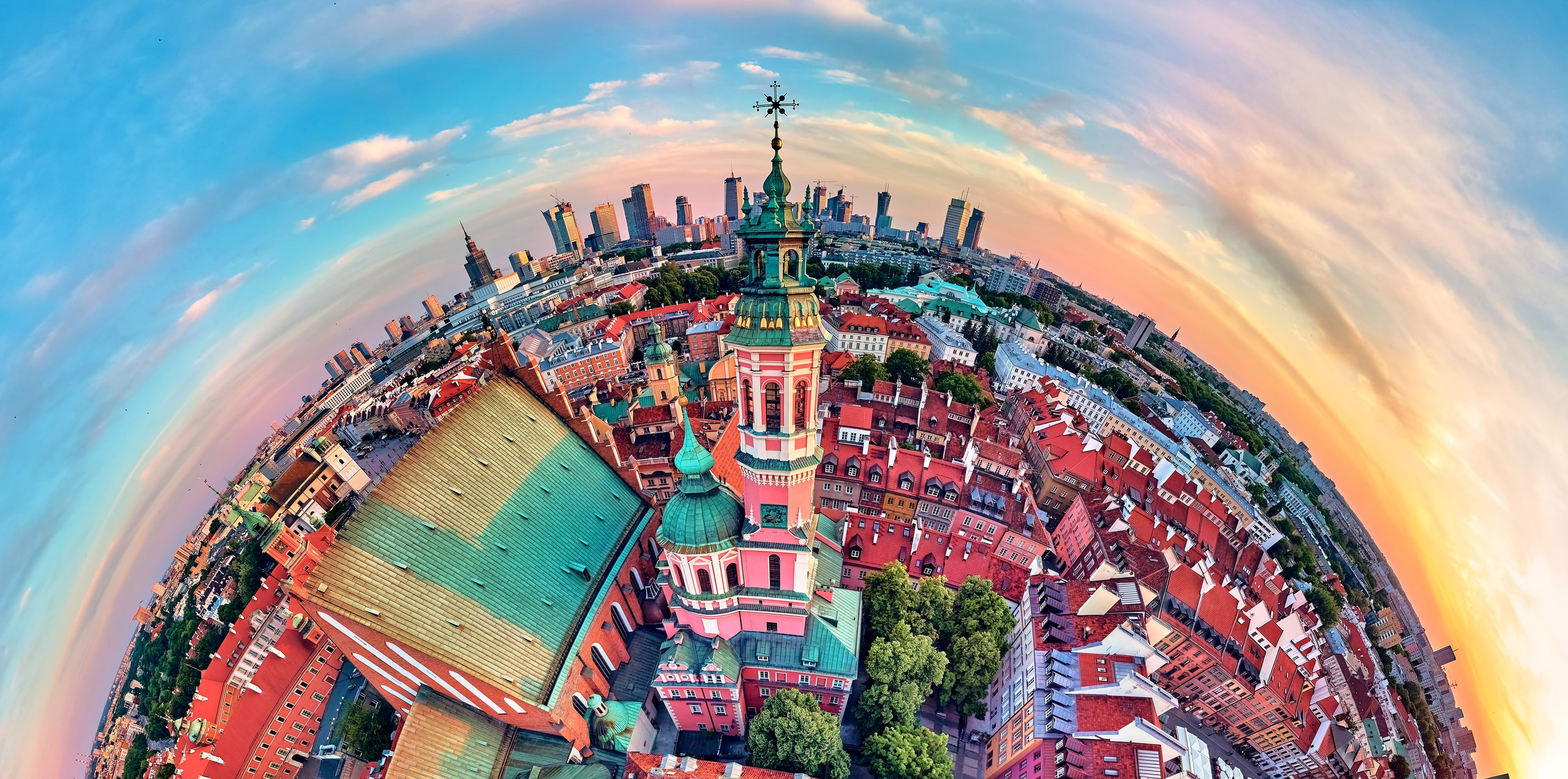 Lotnicza dronowa fotografia Warszawy - Miasto widziane z lotu ptaka. Андрей Шипилов — Фотография & Видеография