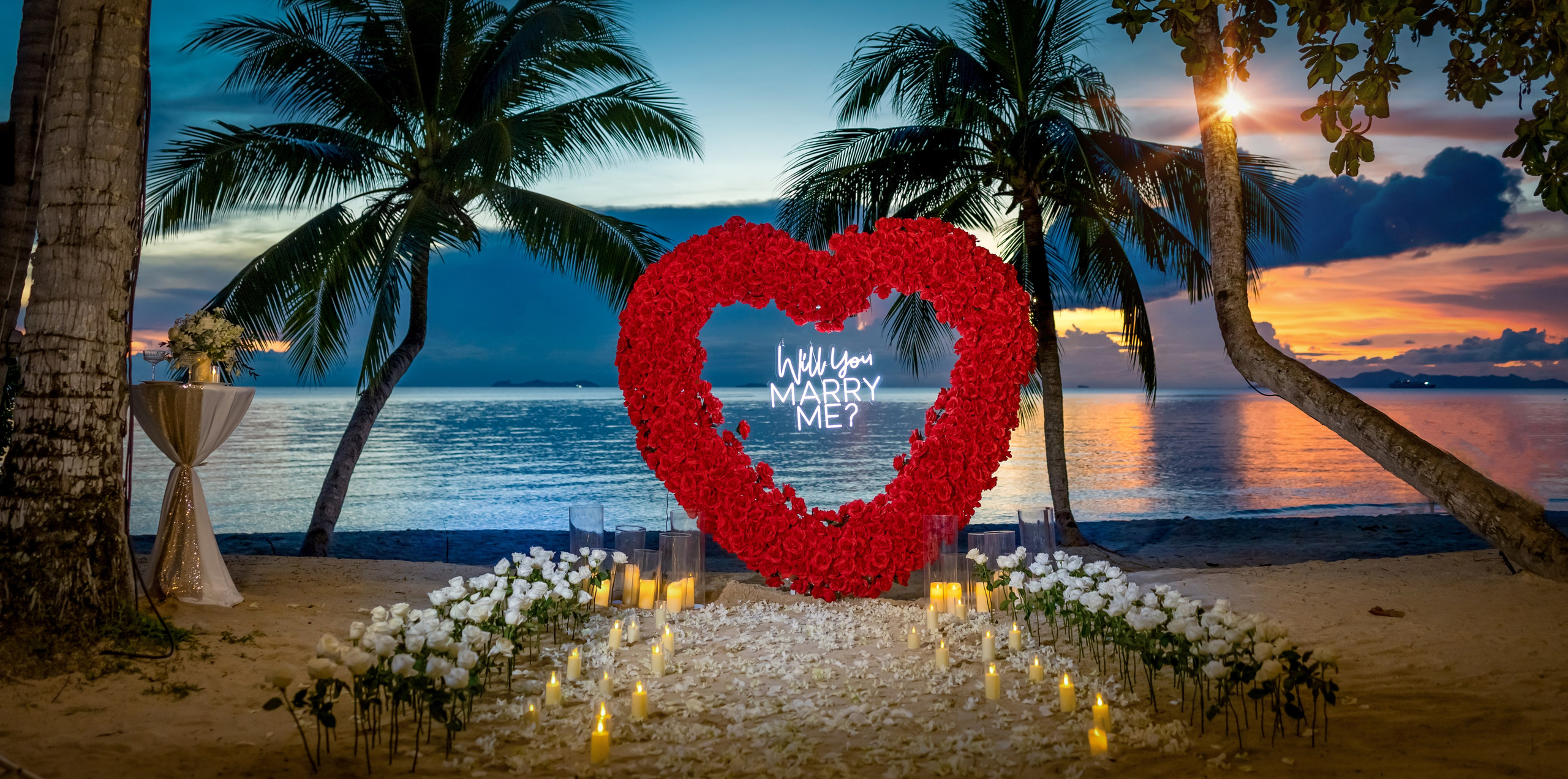 Romantic proposal on Koh Samui, Thailand