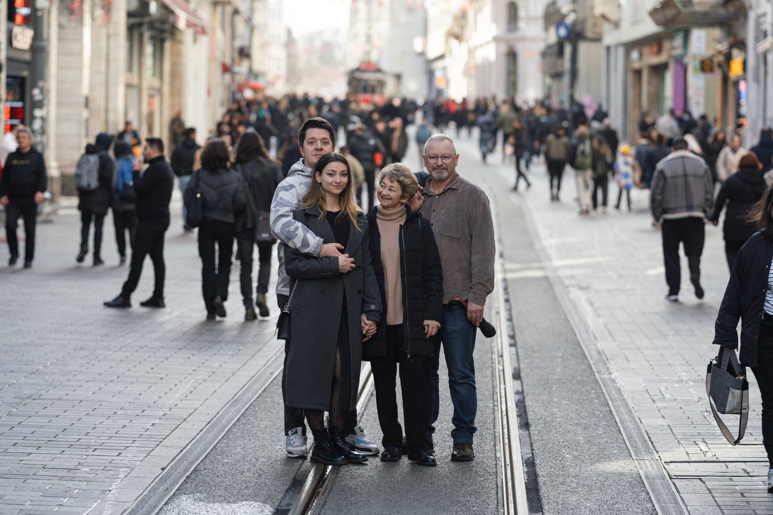 Family walk around Isteklal street. Aesthetic & Lifestyle photographer in Da Nang, Vietnam