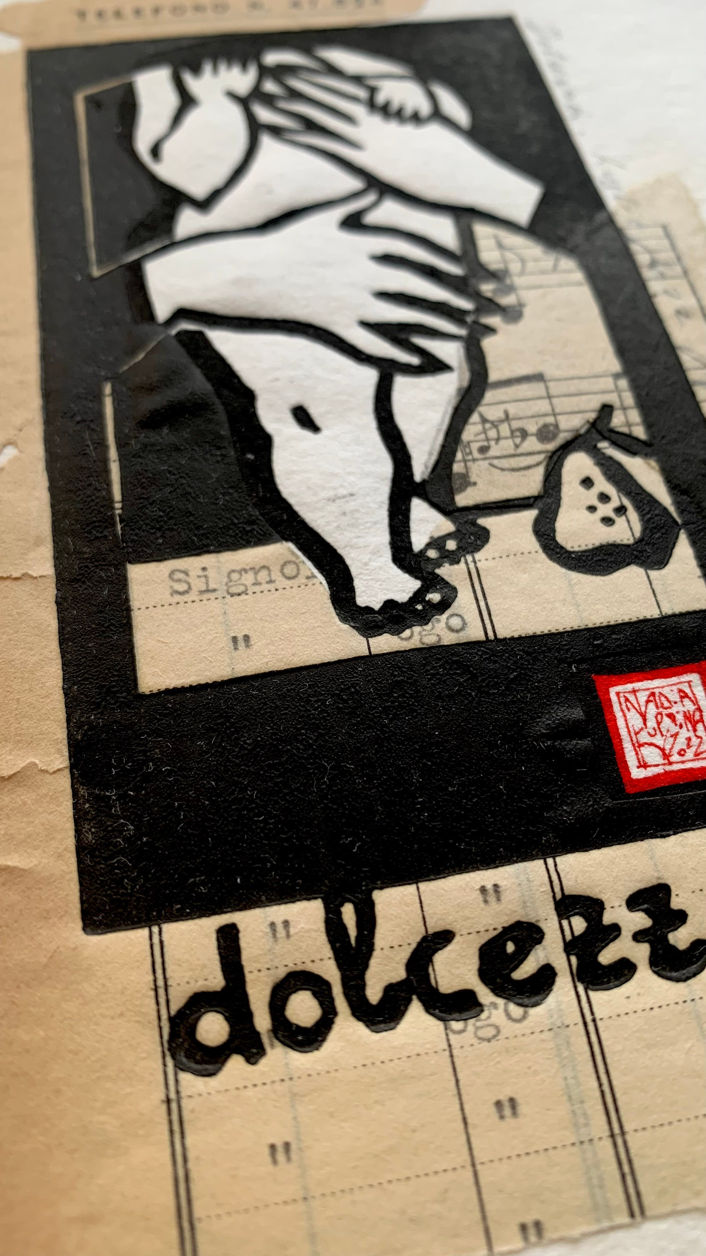 Small print, linocut, collage, baby, motherhood, mother and child, black and white, hand print, mother’s hands, loving hands, birth, new life, childhood, infanzia, bambino, maternity 