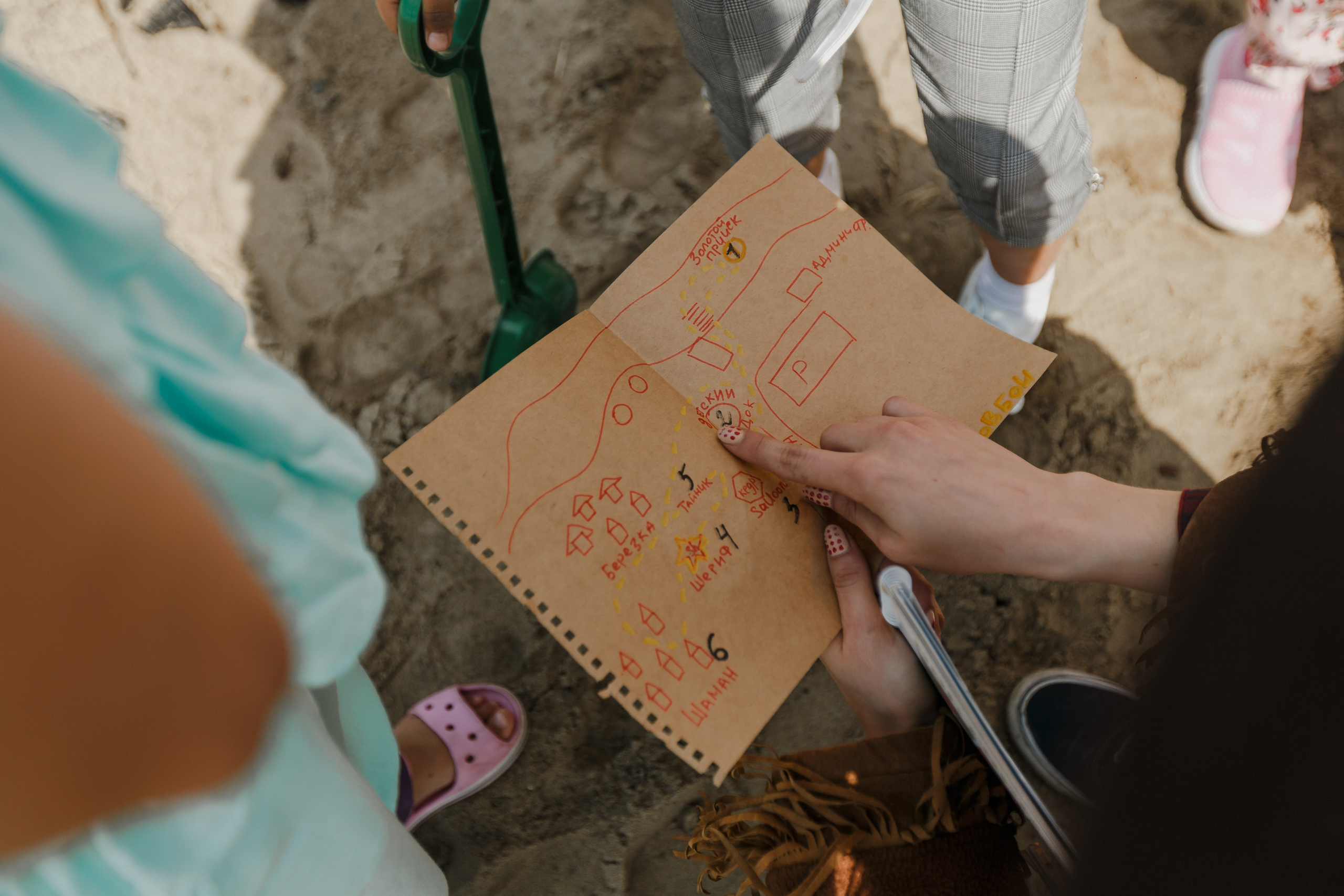 Mapa del tesoro dibujado para juego infantil