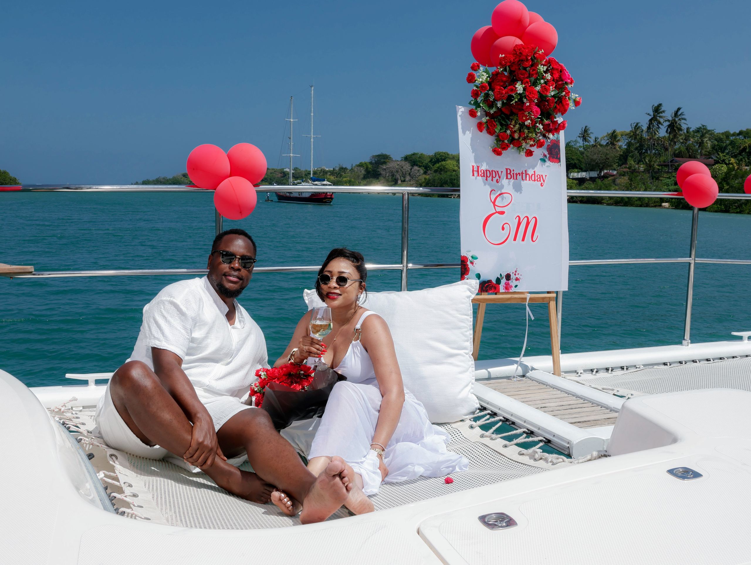 Emily Yacht Cruise Birthday Shoot. A creative consultant based in Mombasa, Kenya