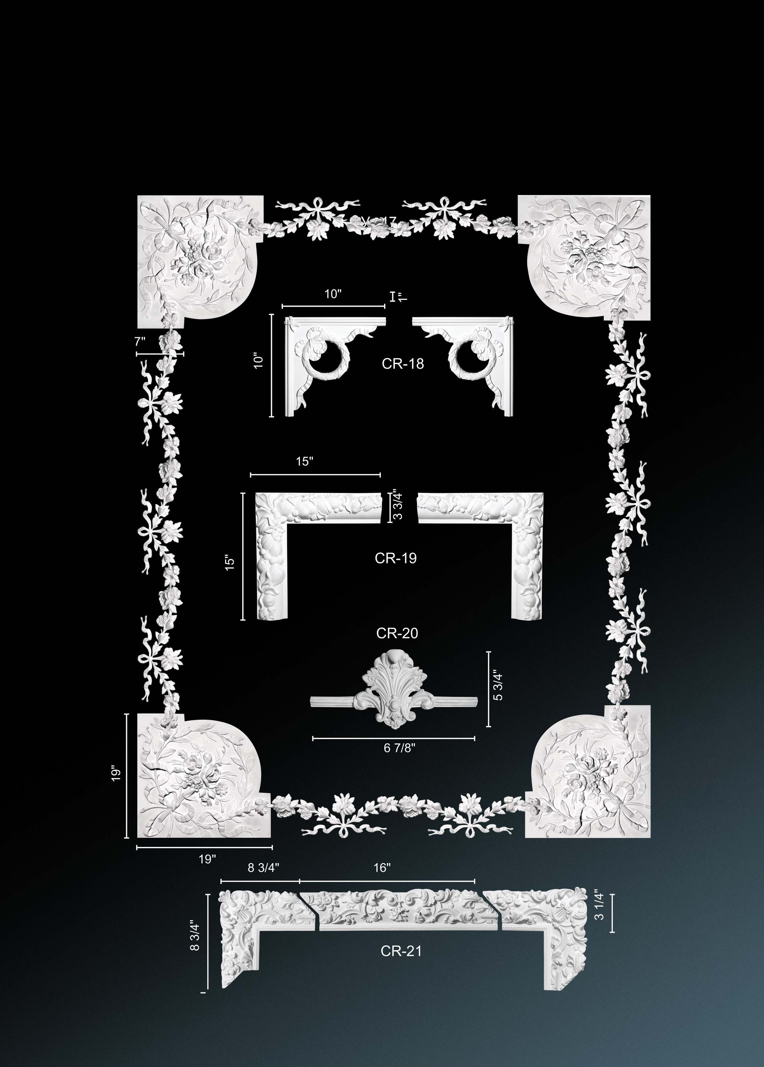 Corners. Plaster molding