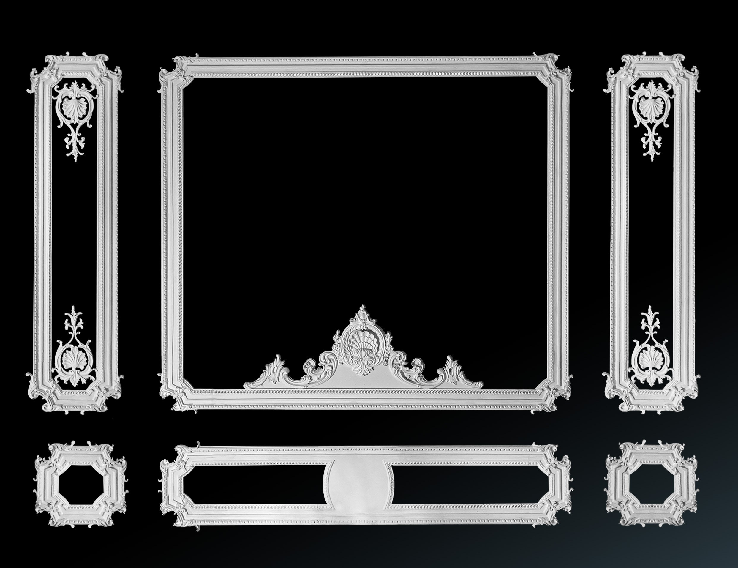 Corners. Plaster molding