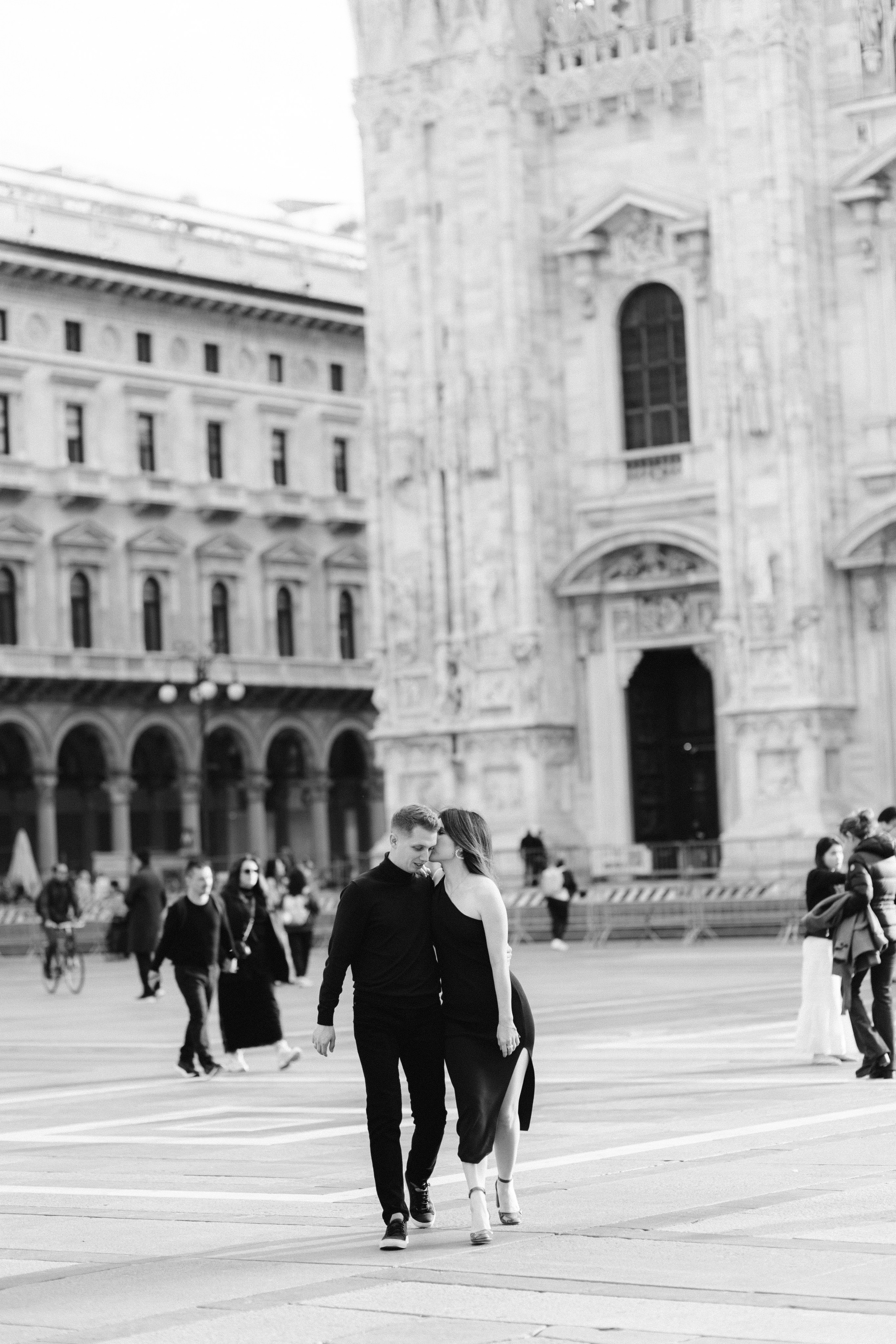 Love story photos at Duomo di Milano Italy