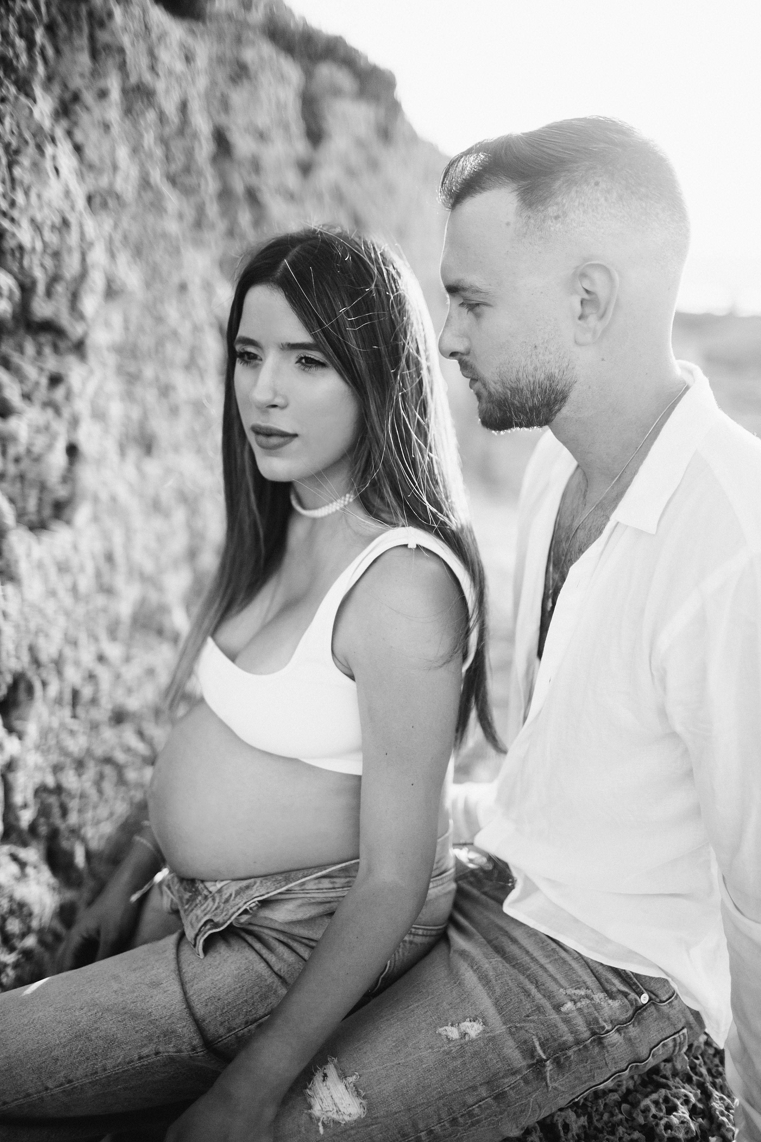 Yael & Gal Nahsholim beach. Family photographer in Israel