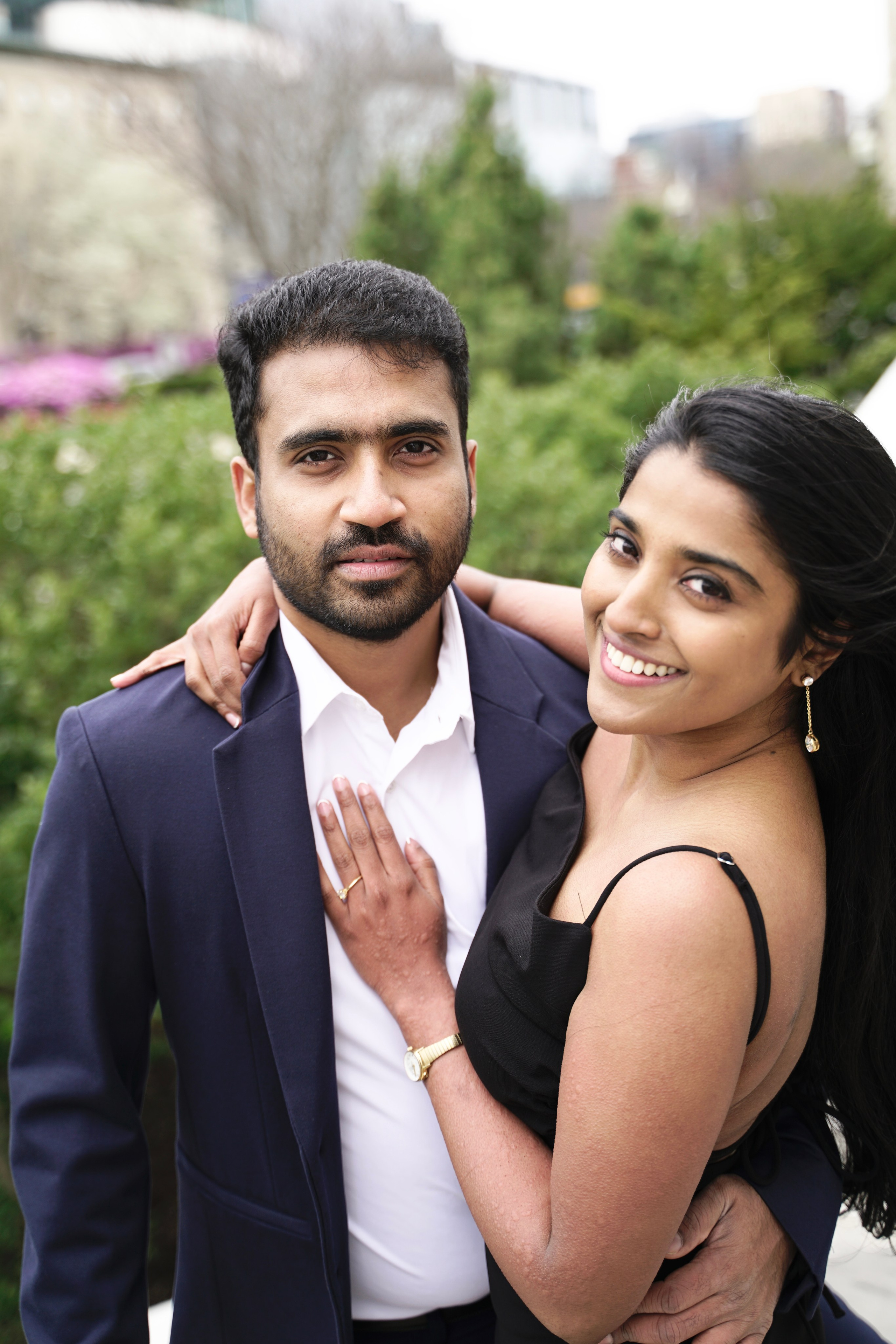Sarath and Aishwarya at Boston Medical School. Stefanovich Photography | Boston, MA
