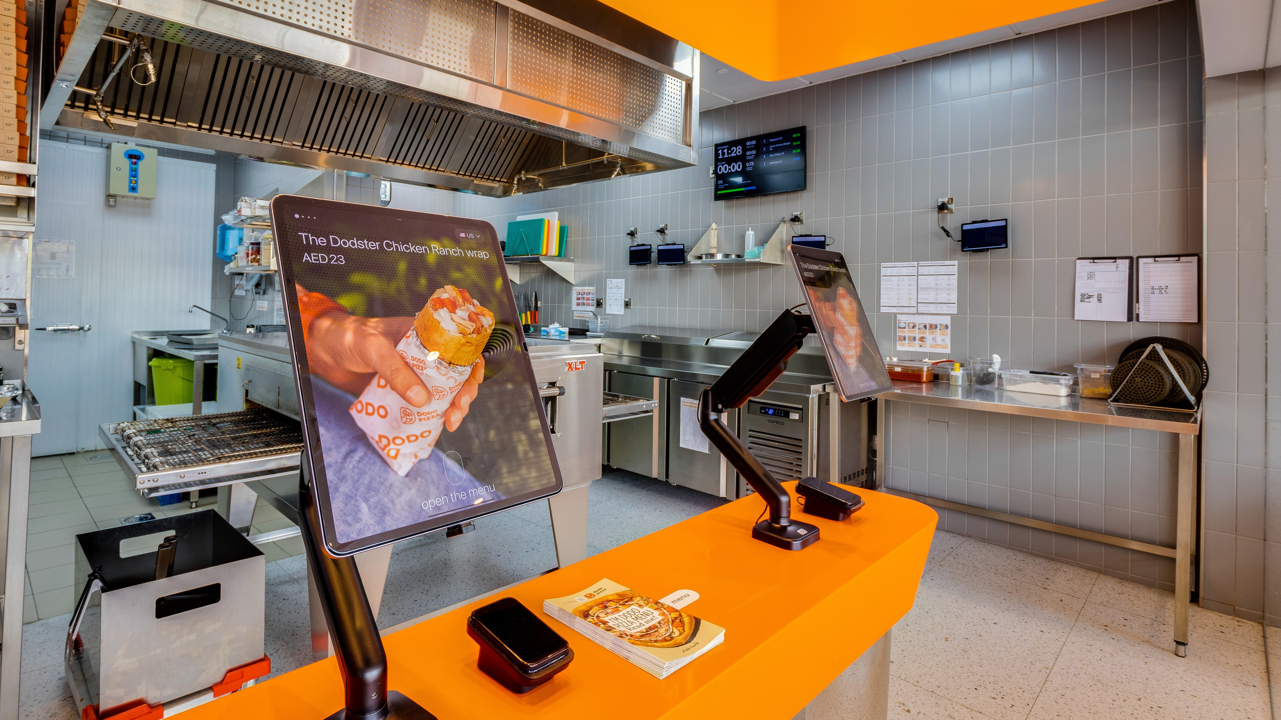 Commercial Interior Photography — Dodo Pizza Café in Dubai. Hotel Photographer in Dubai — Interiors & Commercial by Oleg Novikov