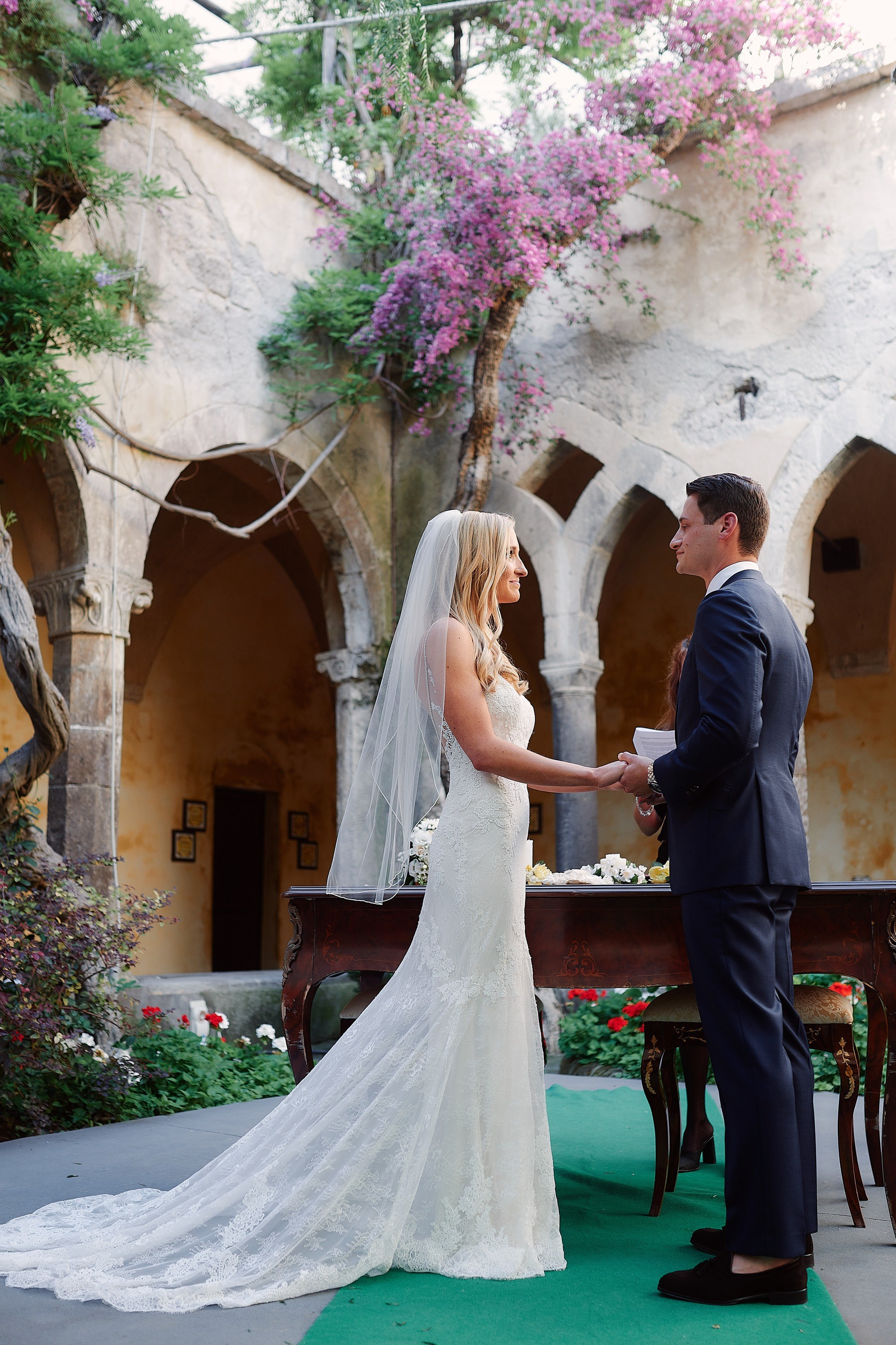 Wedding ceremony at Chiostro San Francesco Sorrento Italy