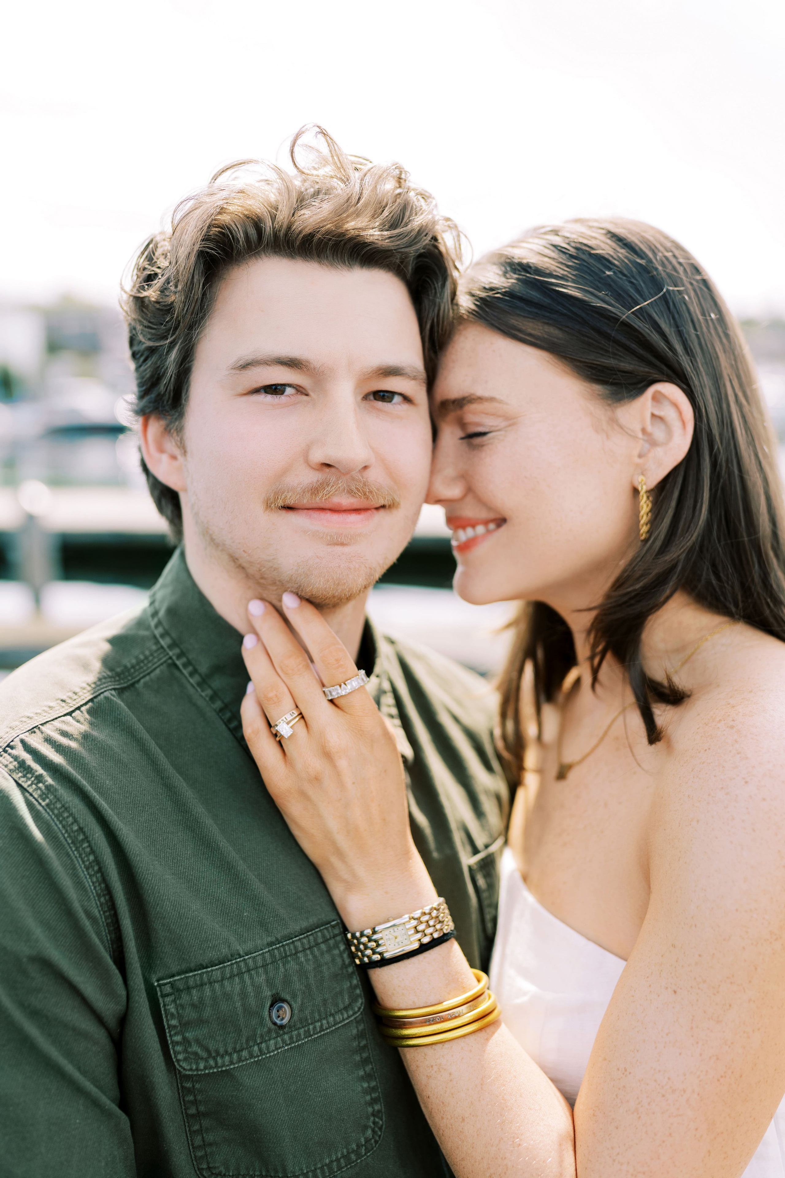 Engagement photo shoot Jake & Caroline / May 2024. Marina Park|Kirkland, WA. EVAN ARISTOV WEDDING PHOTOGRAPHY — Seattle Wedding Photographer