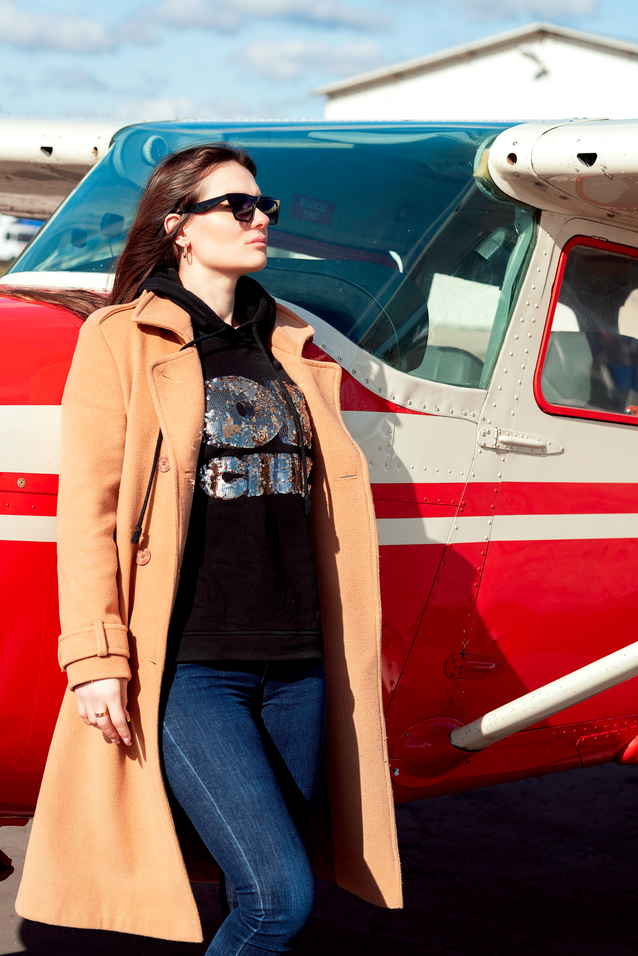 Фотосессия в Москве на аэродроме Мячково осенью. Kindshephoto Женский и семейный фотограф Москва