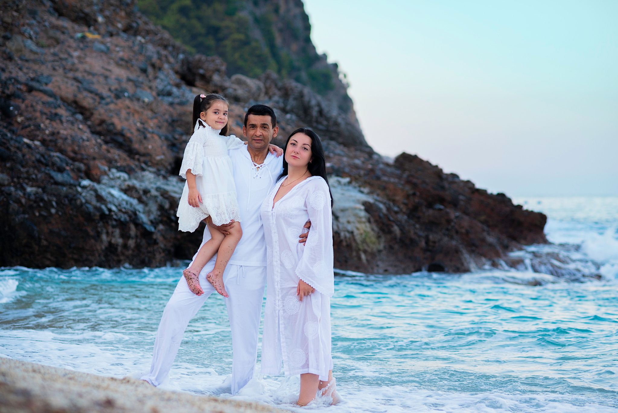 Семейная сьемка ранним утром на море. Kindshephoto Женский и семейный фотограф Москва