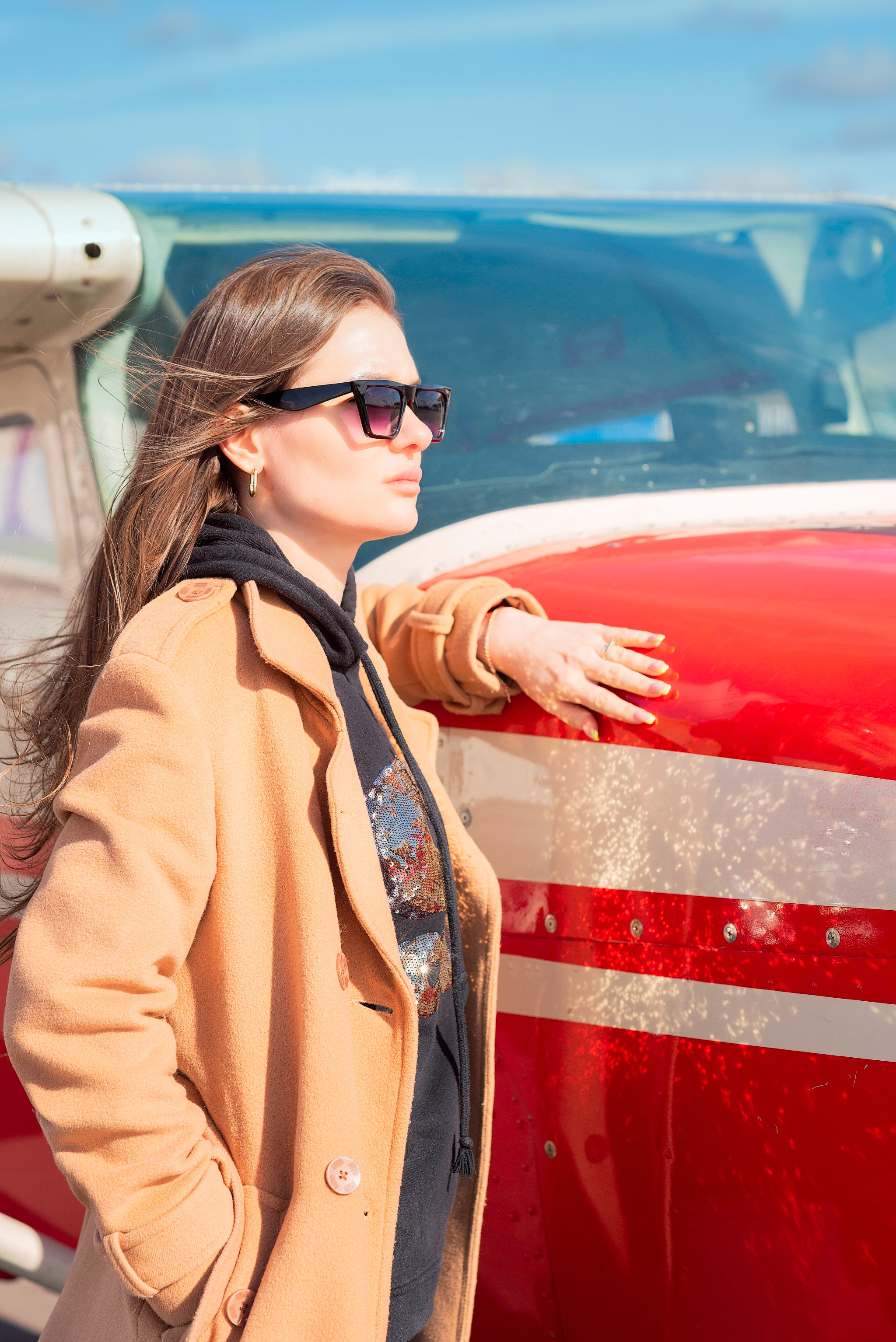 Фотосессия в Москве на аэродроме Мячково осенью. Kindshephoto Женский и семейный фотограф Москва