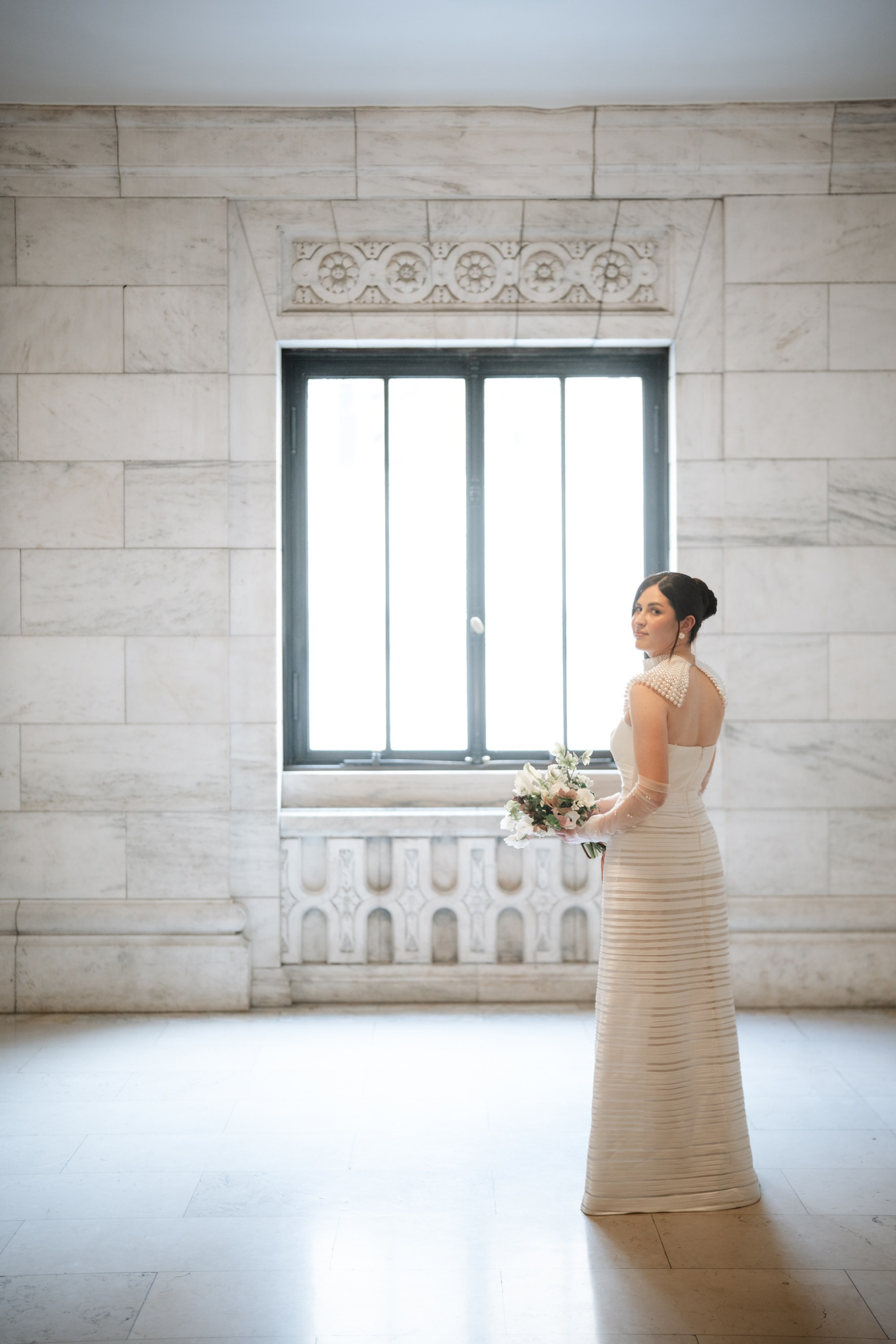 Lily as a bride. Portrait and wedding photographer in New York