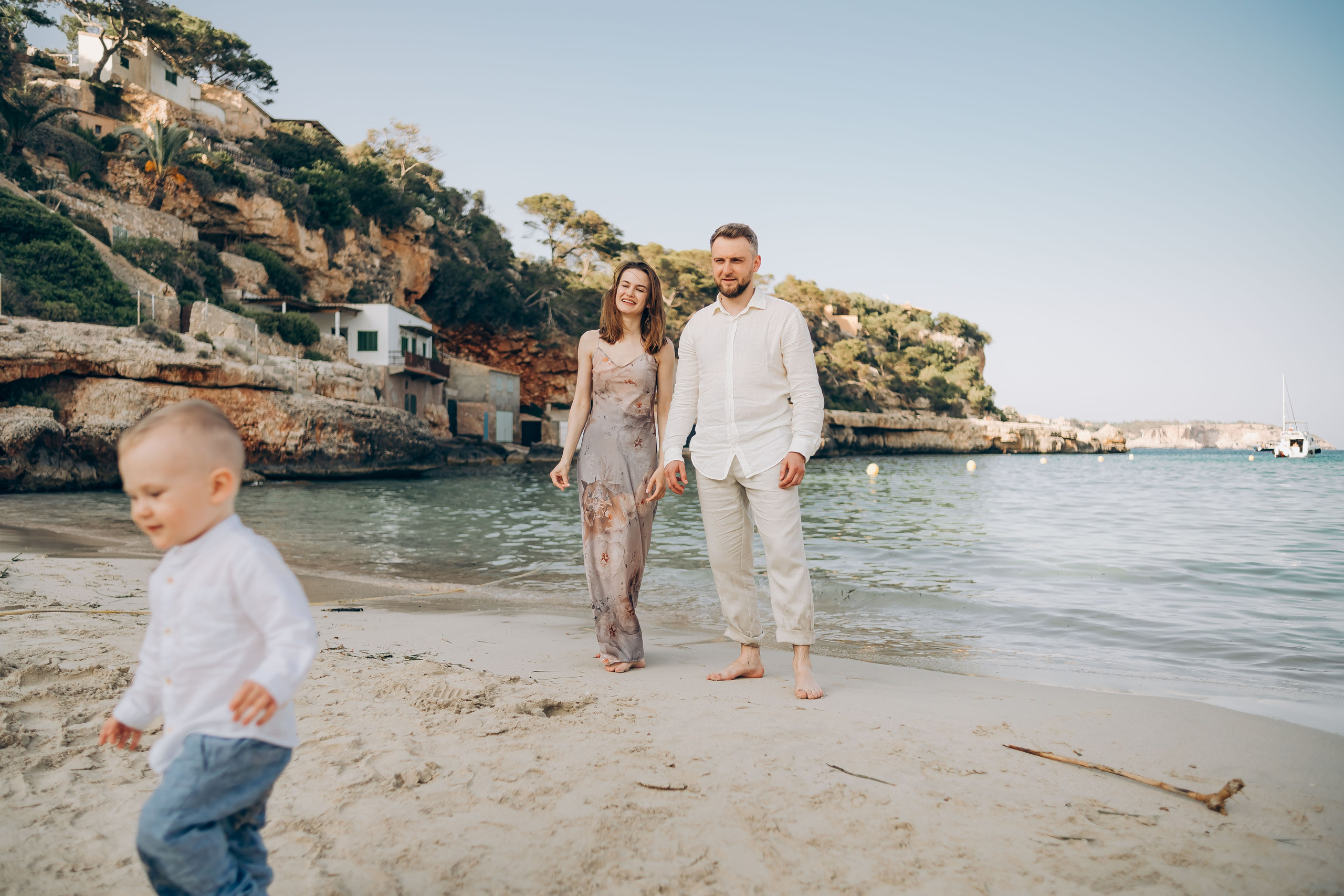 On the shore. Фотограф у Пальма де Майорка