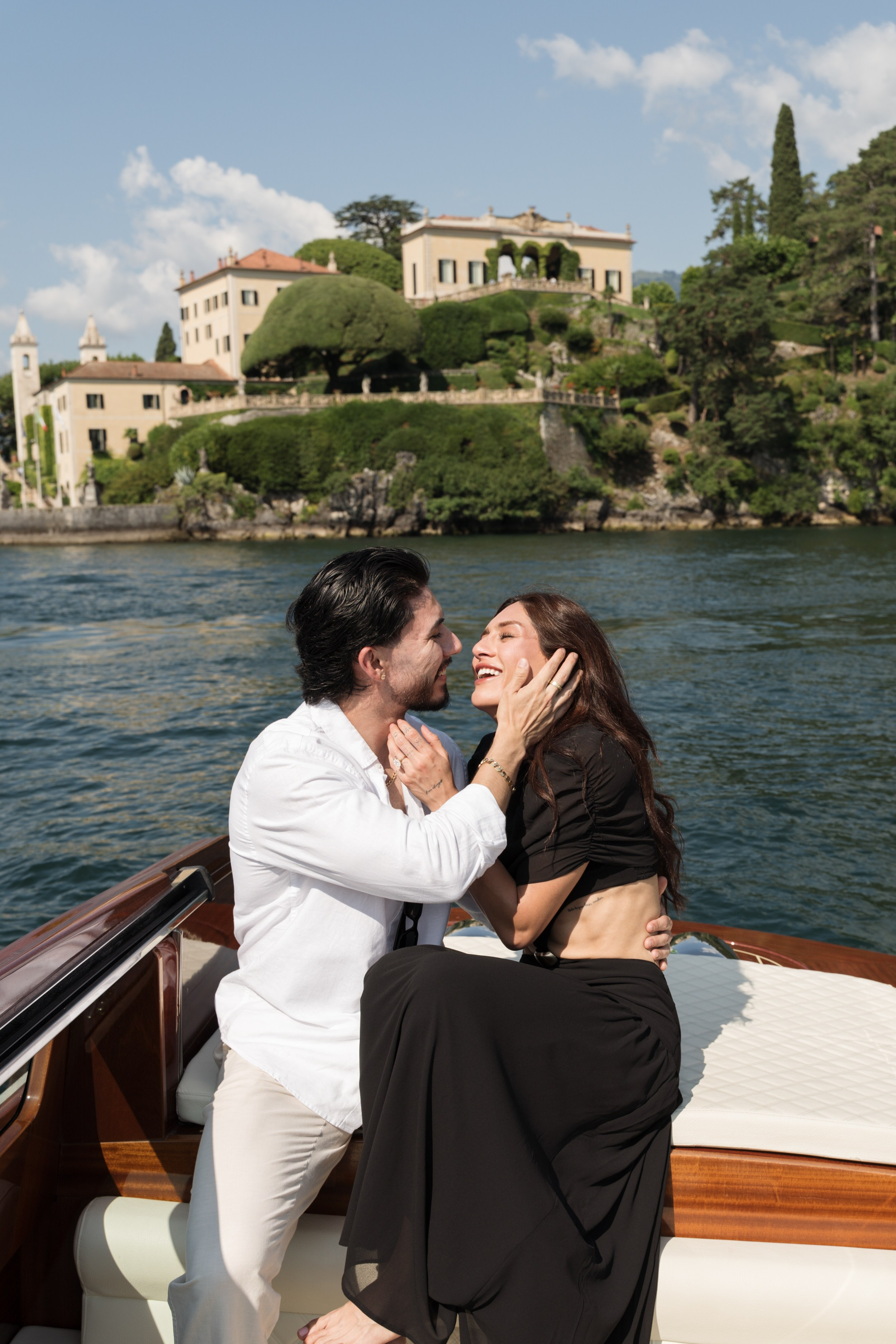 Emotional Boat Proposal in Tremezzo. Lake Como Proposal Photographer | Surprise Proposals & Engagements