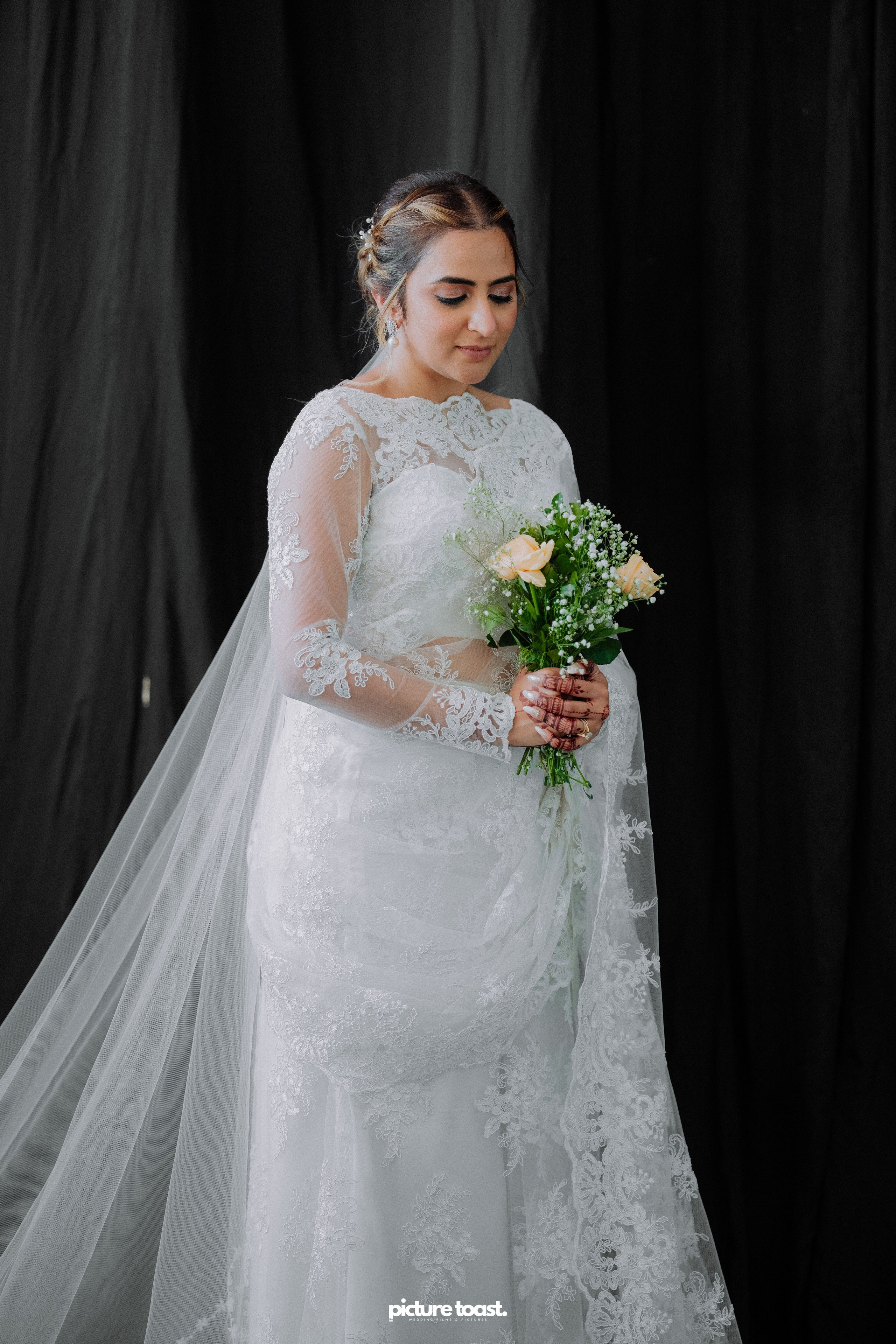 Blessing of Rajiv & Aashna. Fine art Wedding Photographers in India & Canada