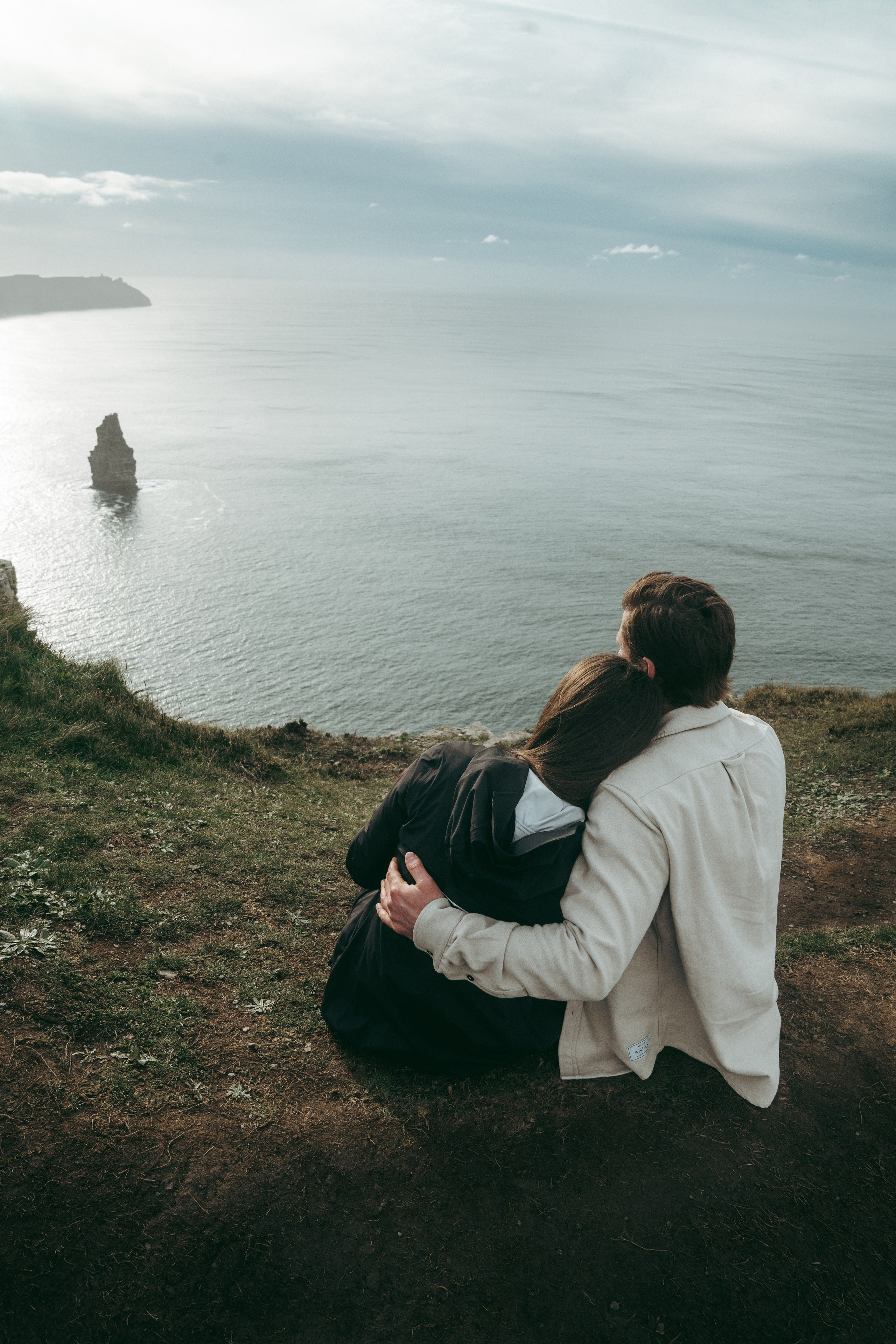 Proposal at Cliffs Moher. Wedding and family photographer Ireland