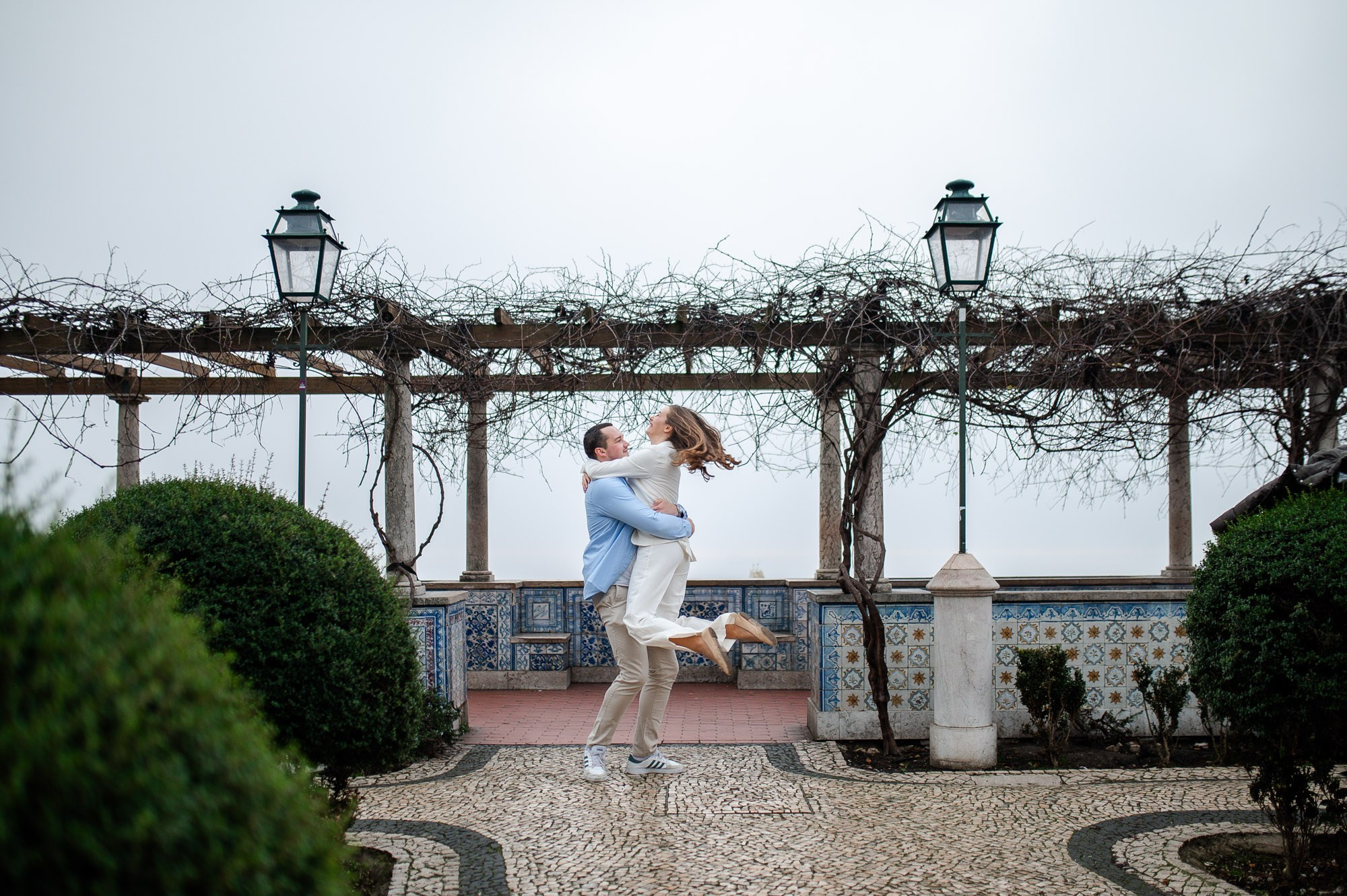 Alfama and Praça do Comércio are two iconic locations for photo shoots in Lisbon