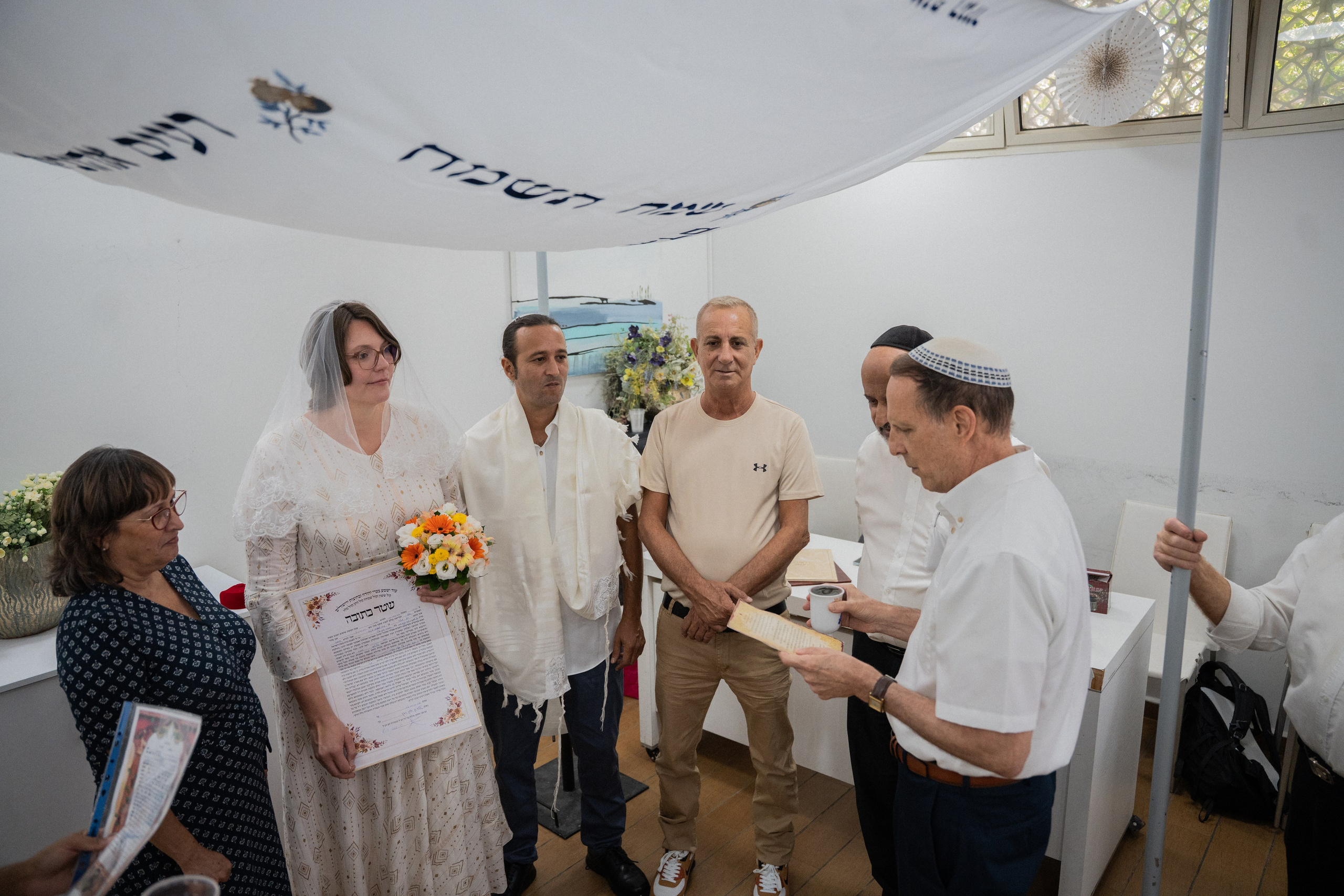 Chuppah of Yael & Raz, Hod Hasharon, July 2026. Divign By Tehilah — Meaningful Graphic Design & Photography