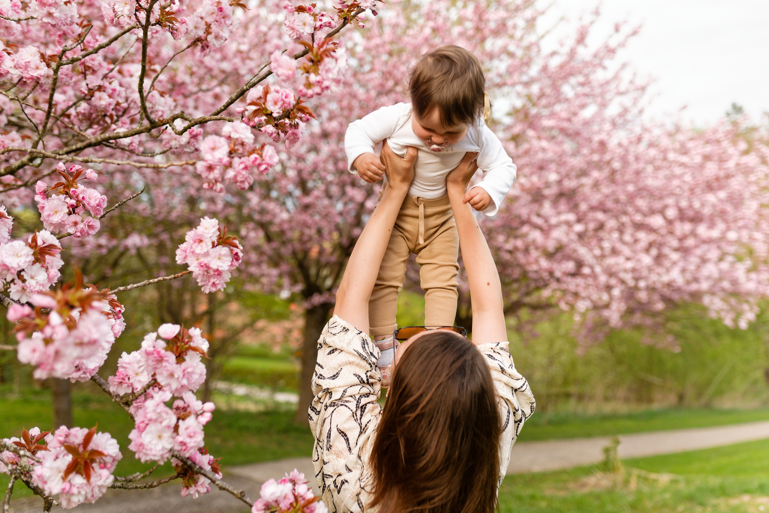 Kirschblüten-Familienshooting. Весільний та репортажний фотограф у Мюнхені, Баваріі та по всій Німеччині – LORAN Media